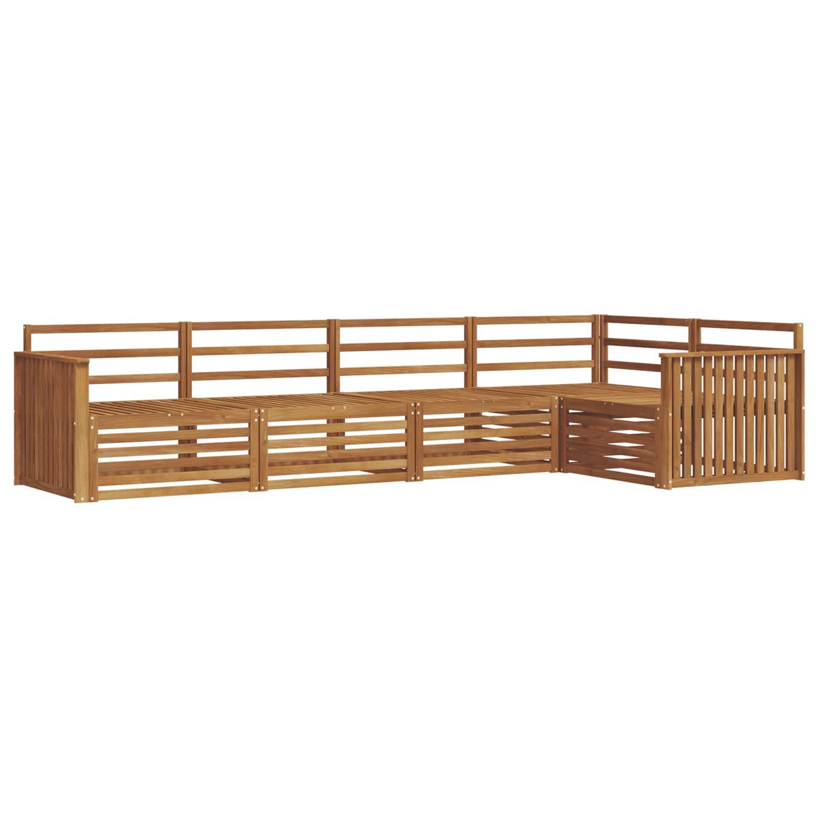 vidaXL Outdoor-Sofagarnitur 5 pcs Natur Massivholz Akazie