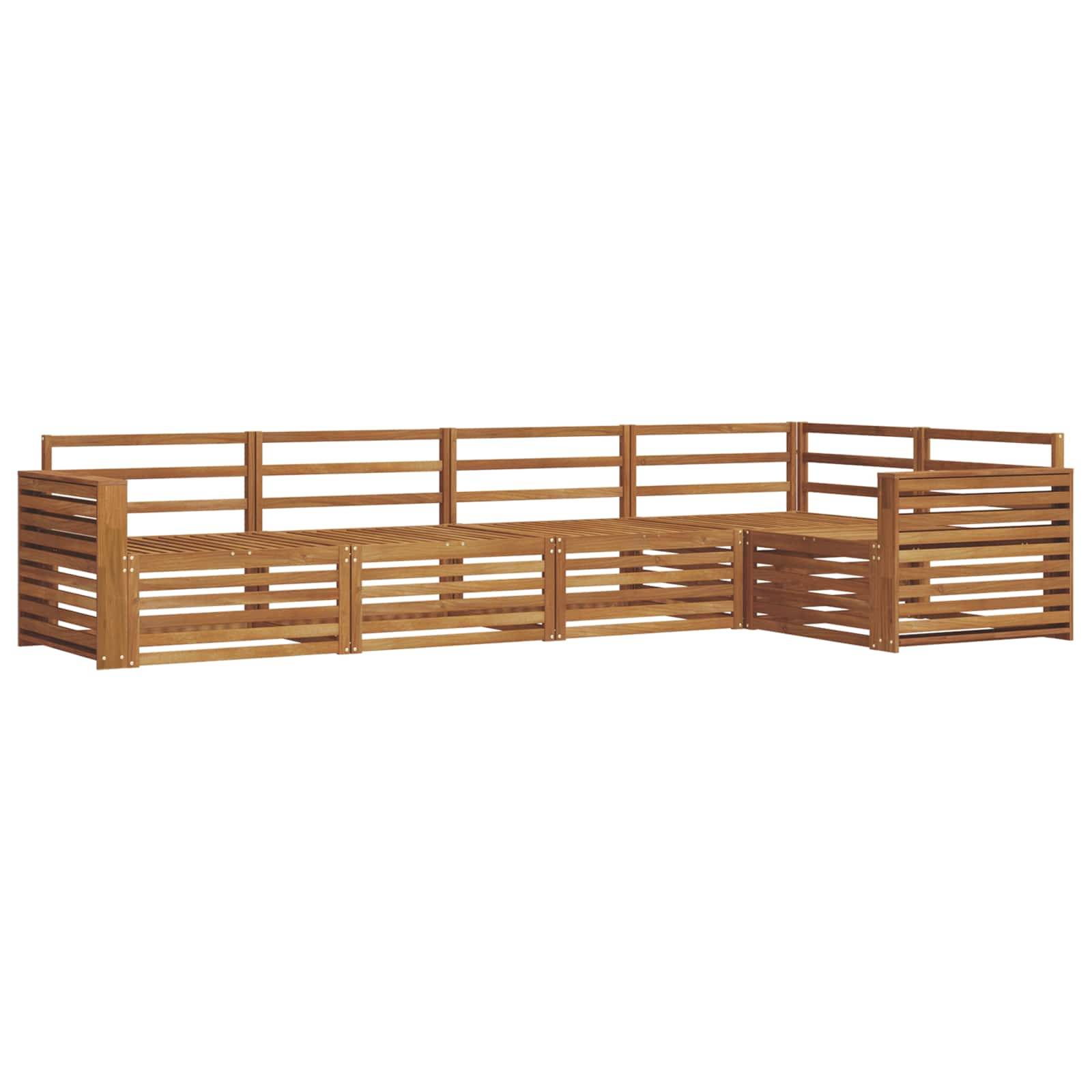vidaXL Outdoor-Sofagarnitur 5 pcs Natur Massivholz Akazie