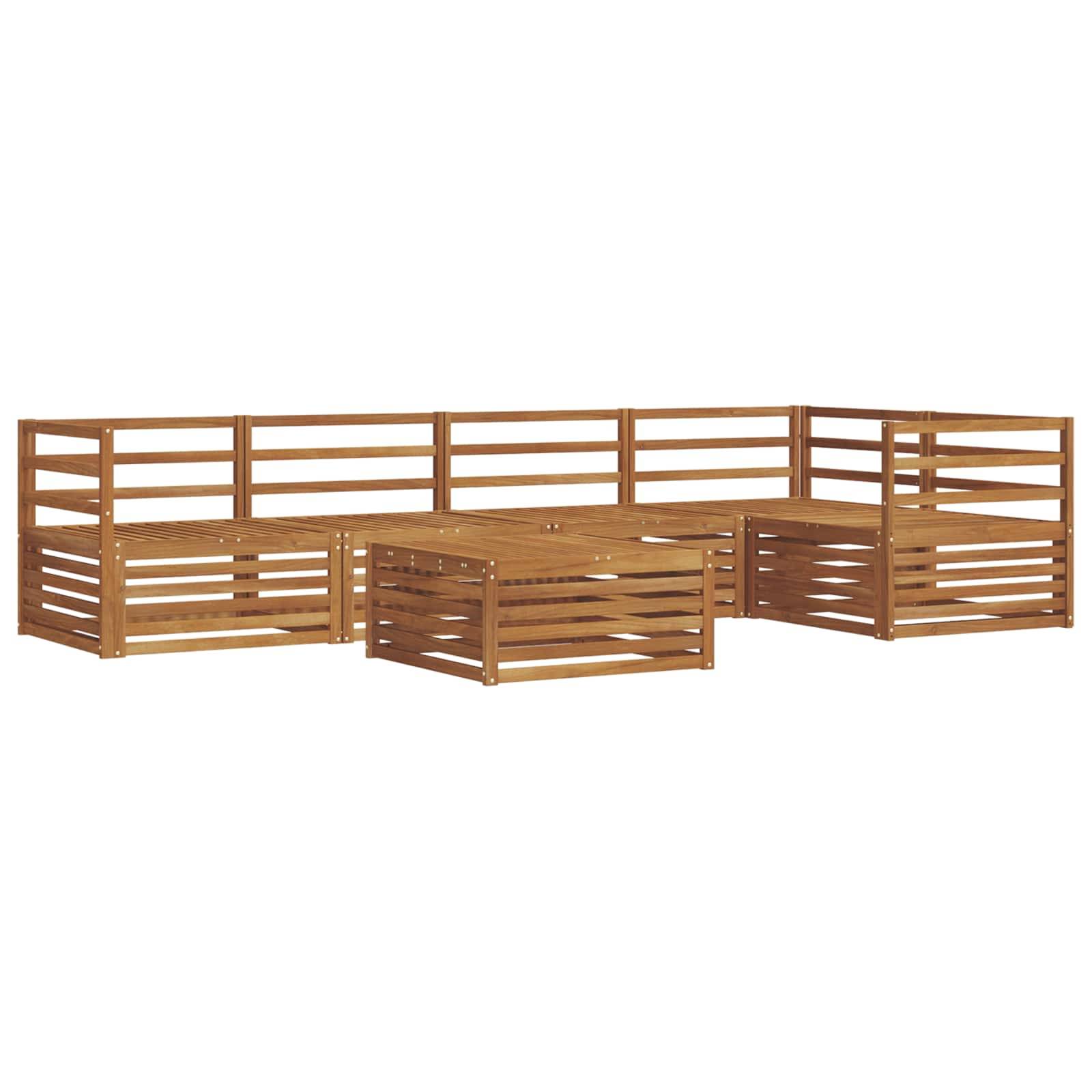 vidaXL Outdoor-Sofagarnitur 6 pcs Natur Massivholz Akazie