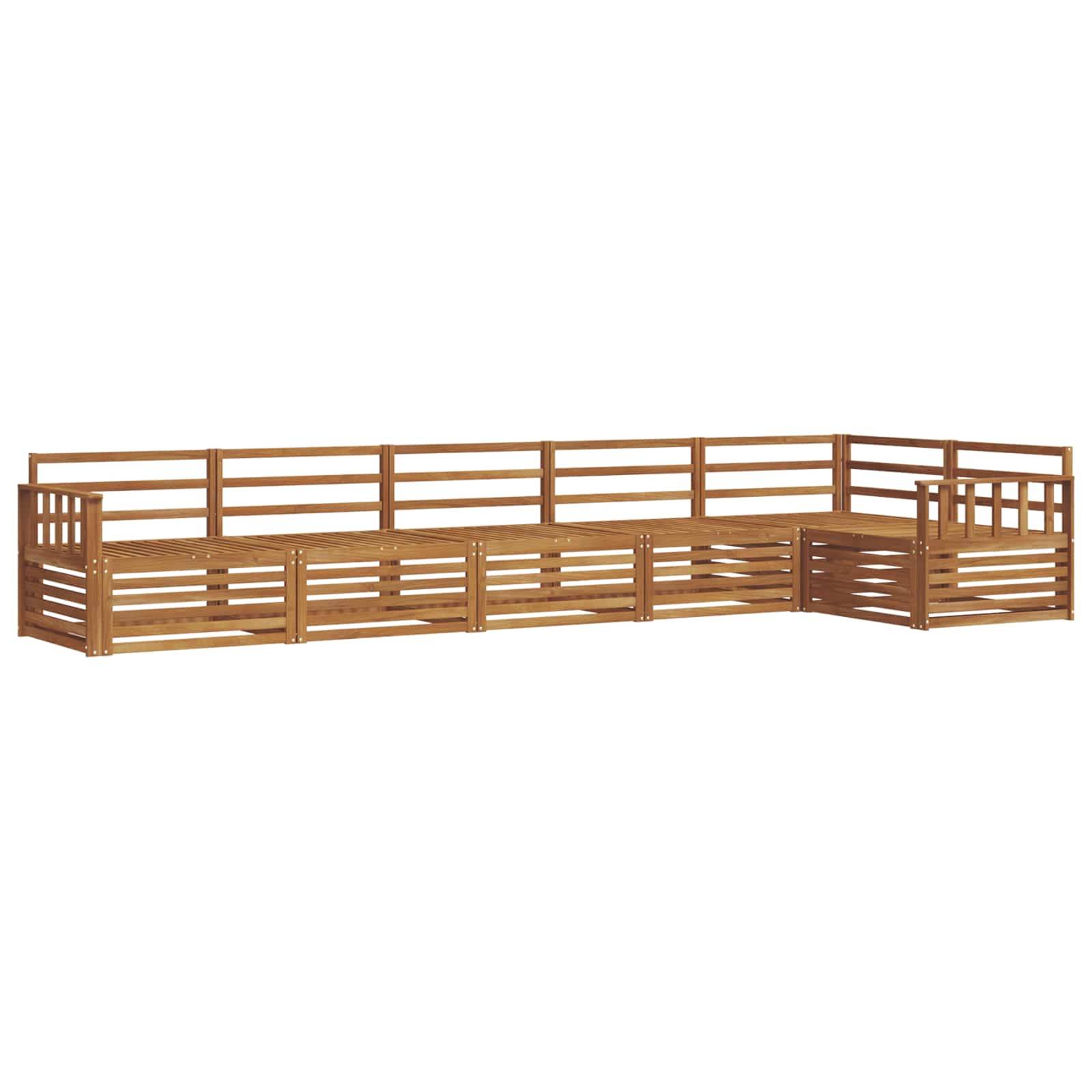 vidaXL Outdoor-Sofagarnitur 6 pcs Natur Massivholz Akazie