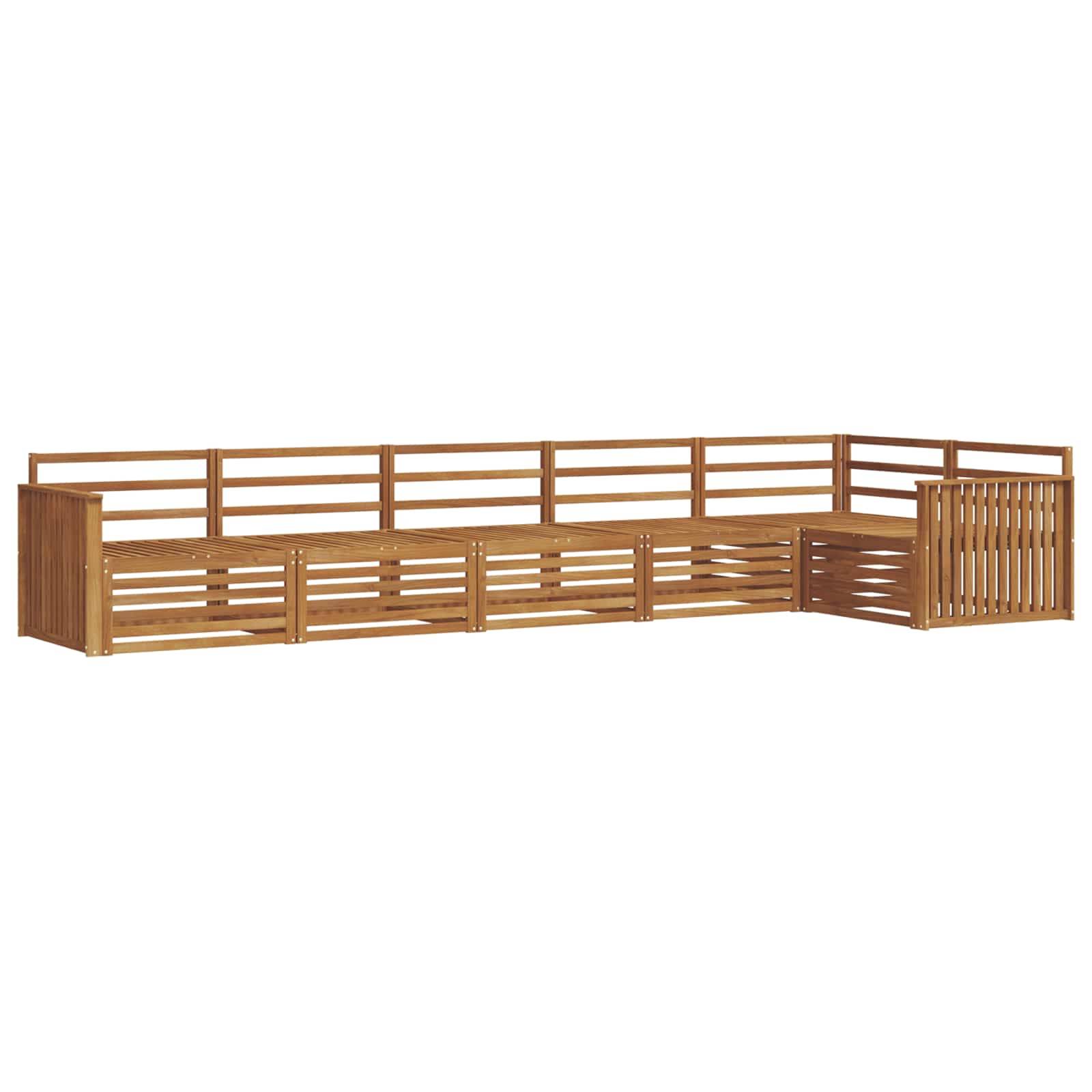 vidaXL Outdoor-Sofagarnitur 6 pcs Natur Massivholz Akazie