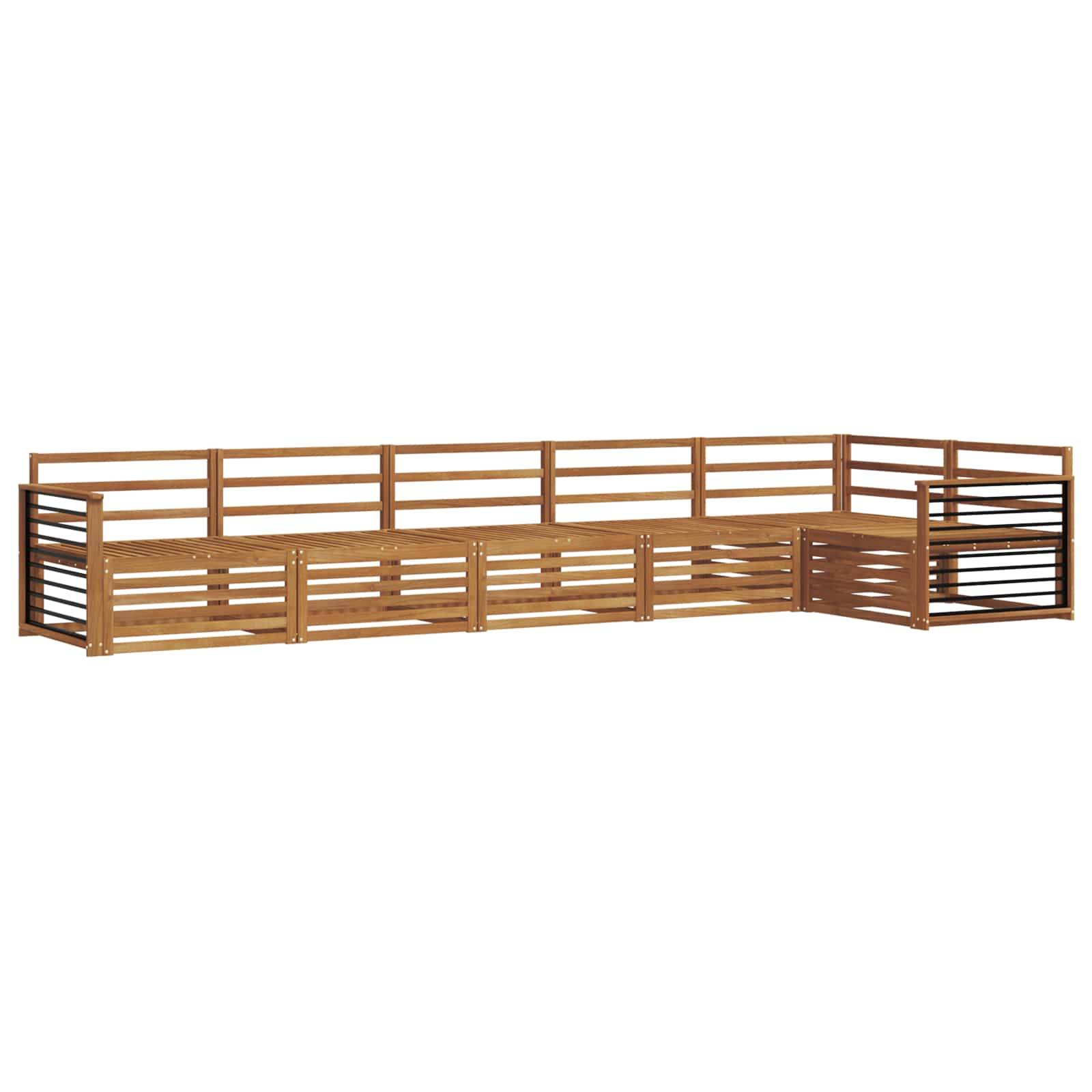 vidaXL Outdoor-Sofagarnitur 6 pcs Natur Massivholz Akazie