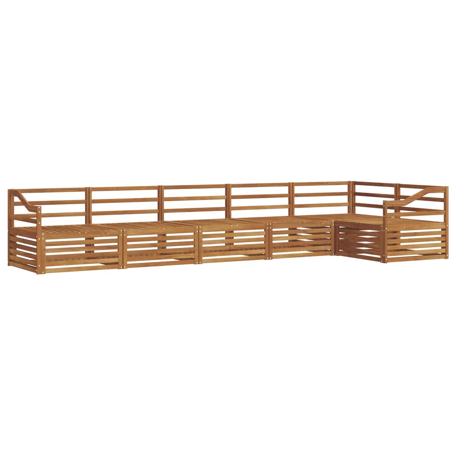 vidaXL Outdoor-Sofagarnitur 6 pcs Natur Massivholz Akazie
