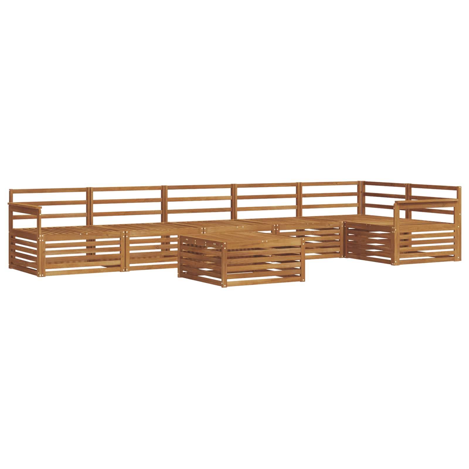vidaXL Outdoor-Sofagarnitur 7 pcs Natur Massivholz Akazie