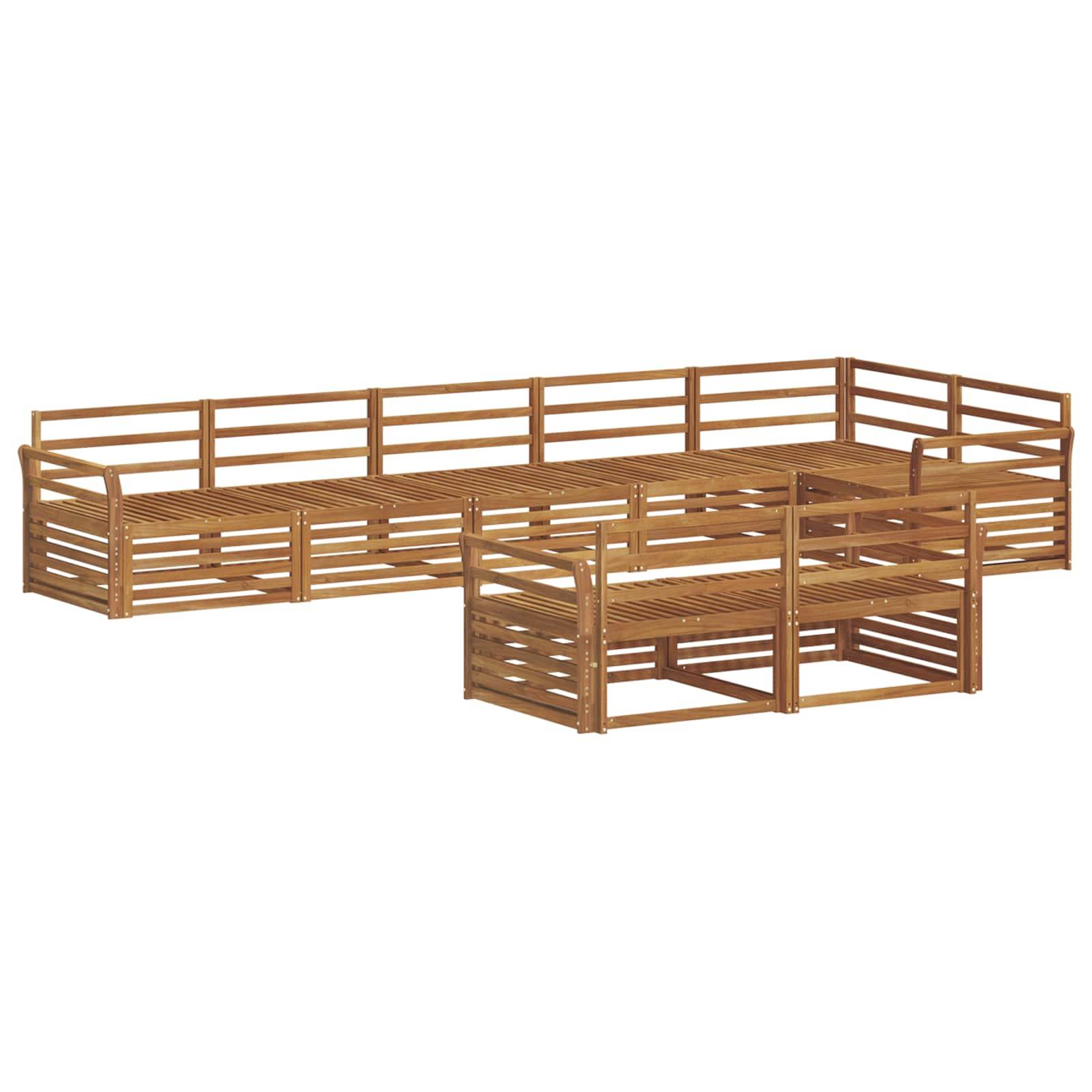 vidaXL Outdoor-Sofagarnitur 8 pcs Natur Massivholz Akazie