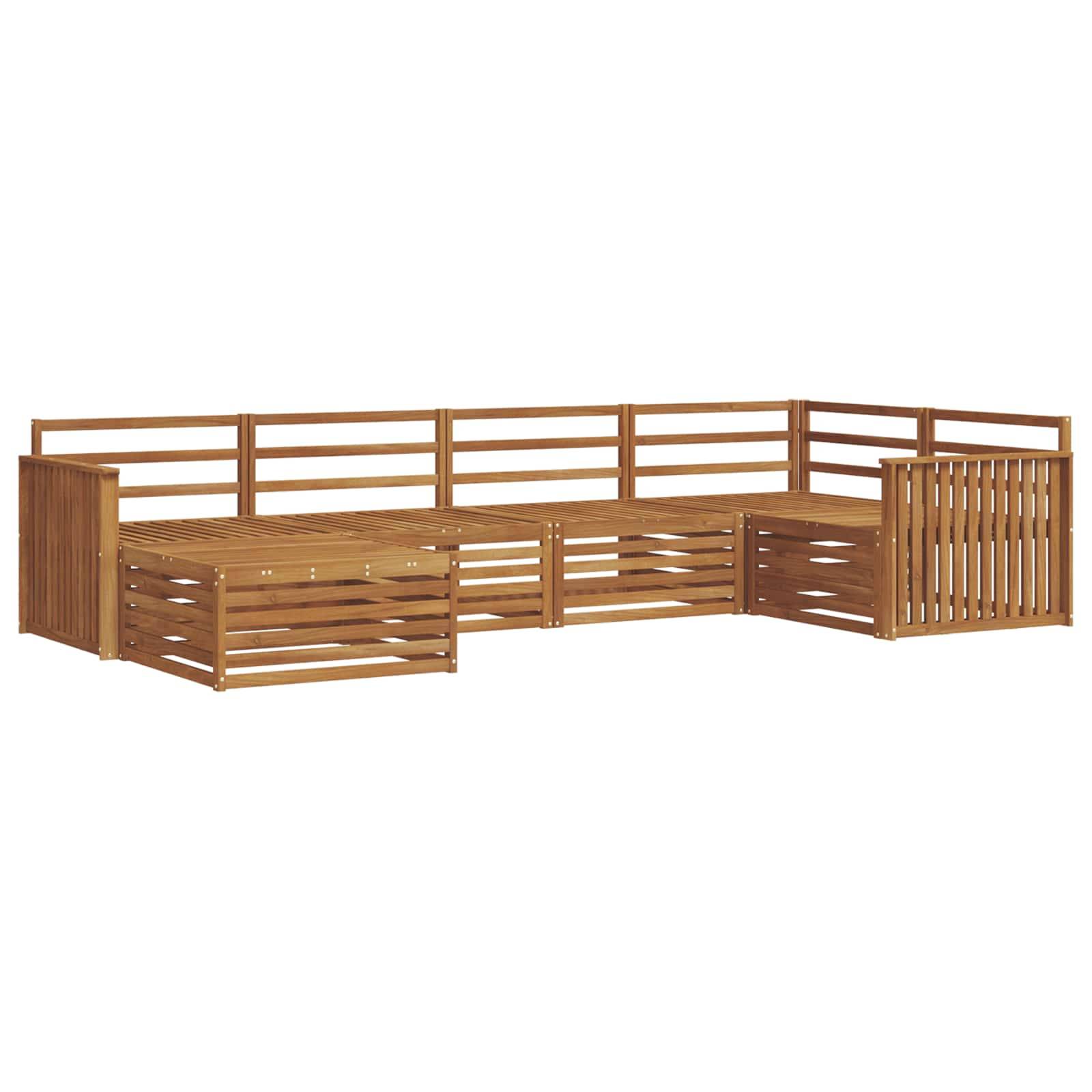 vidaXL Outdoor-Sofagarnitur 6 pcs Natur Massivholz Akazie