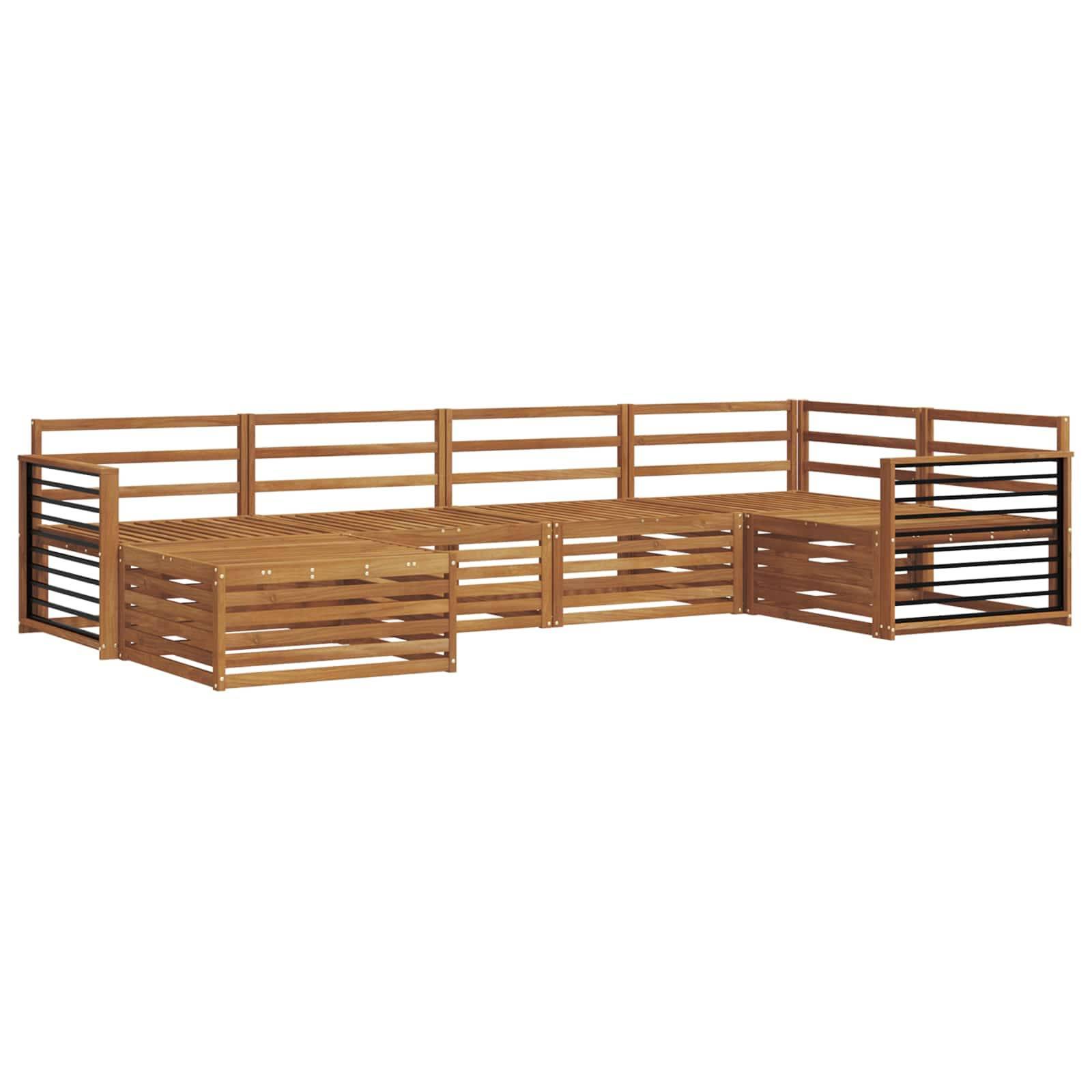 vidaXL Outdoor-Sofagarnitur 6 pcs Natur