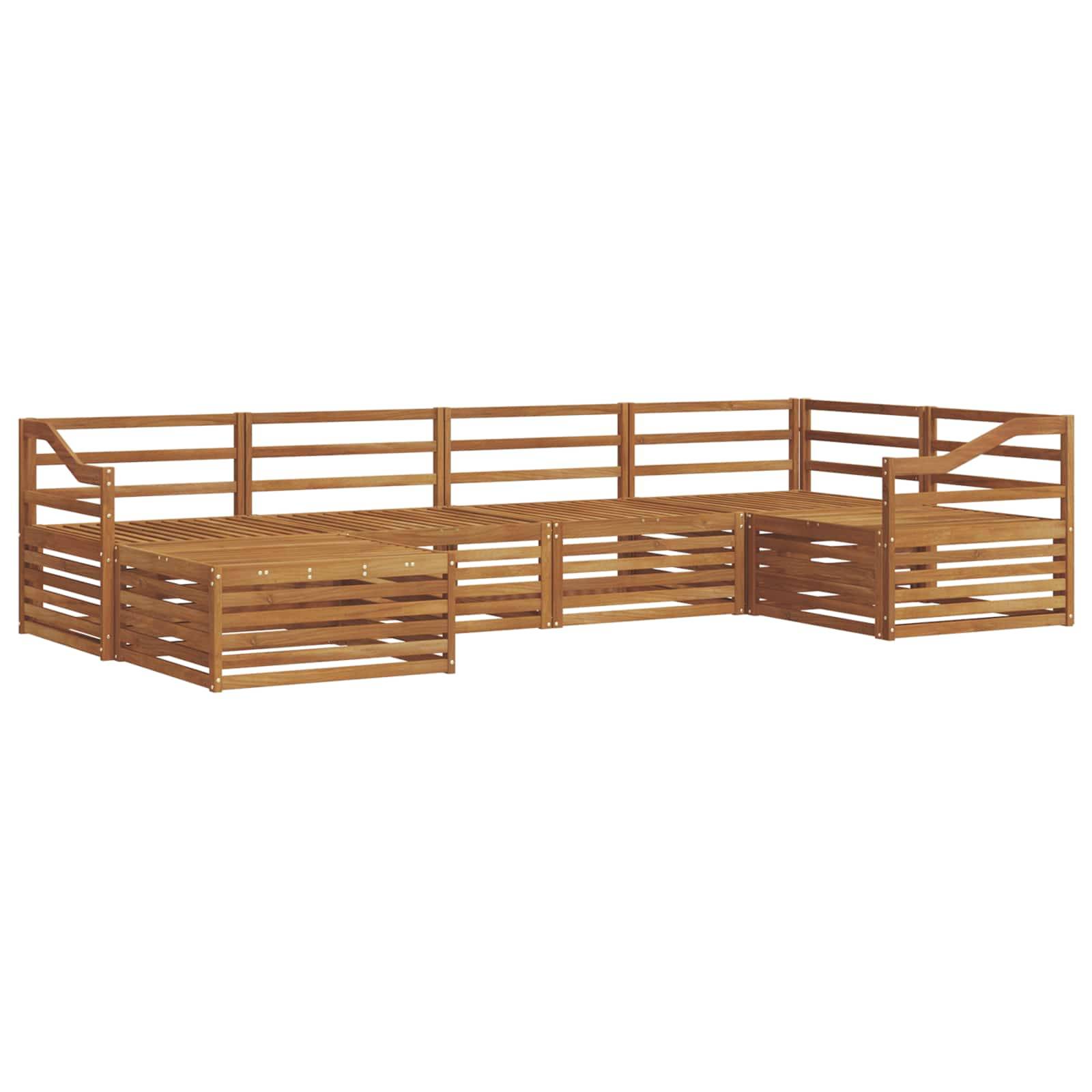 vidaXL Outdoor-Sofagarnitur 6 pcs Natur