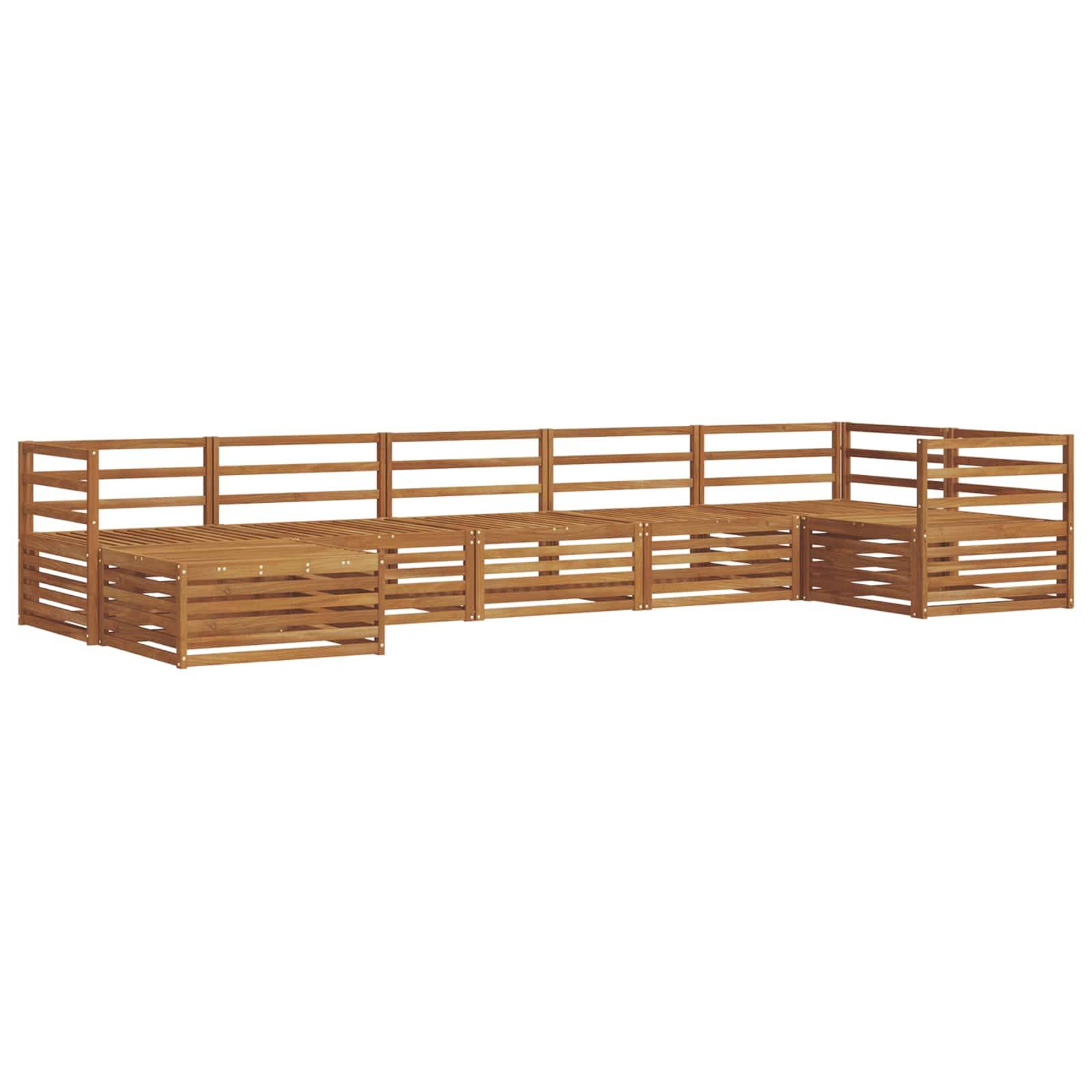 vidaXL Sofagarnituren 7 pcs Natur Massivholz Akazie