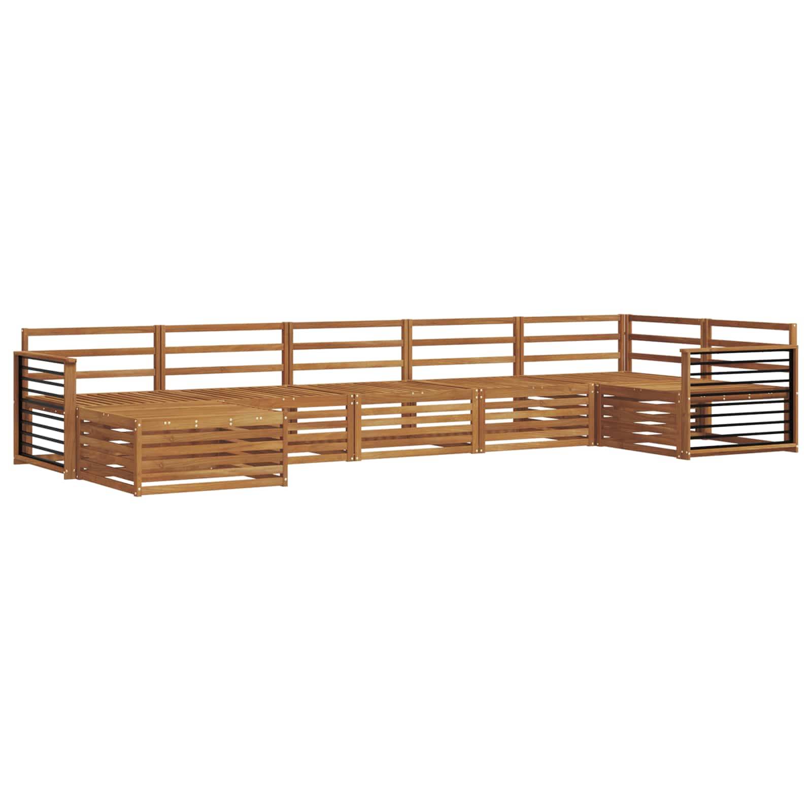 vidaXL Sofagarnituren 7 pcs Natur Massivholz Akazie