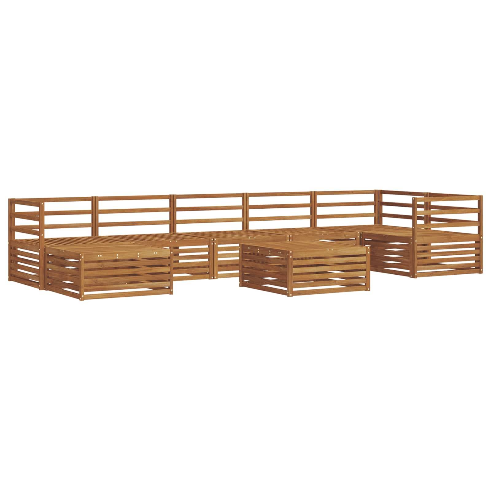vidaXL Outdoor-Sofagarnitur 8 pcs Natur Massivholz Akazie