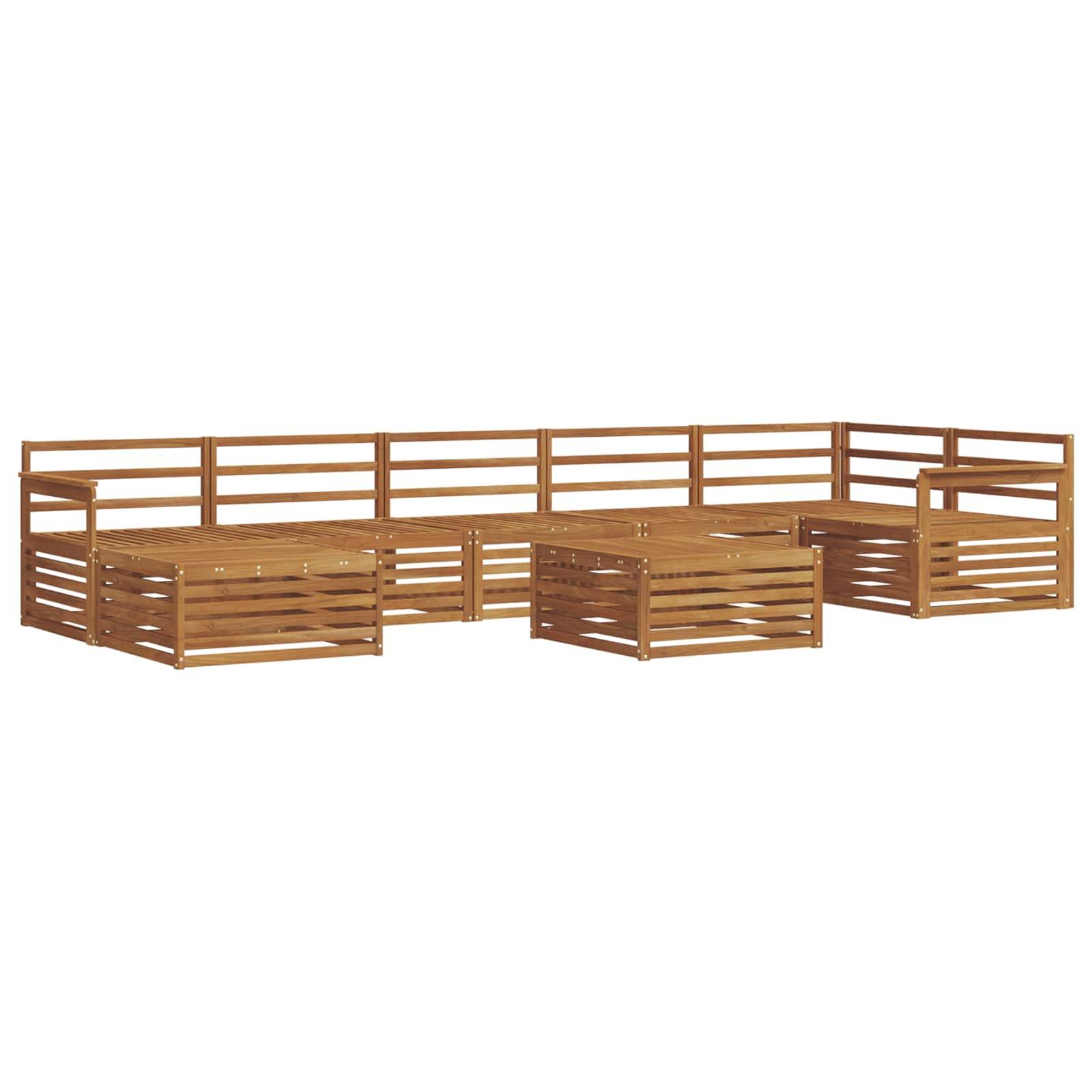 vidaXL Outdoor-Sofagarnitur 8 pcs Natur Massivholz Akazie