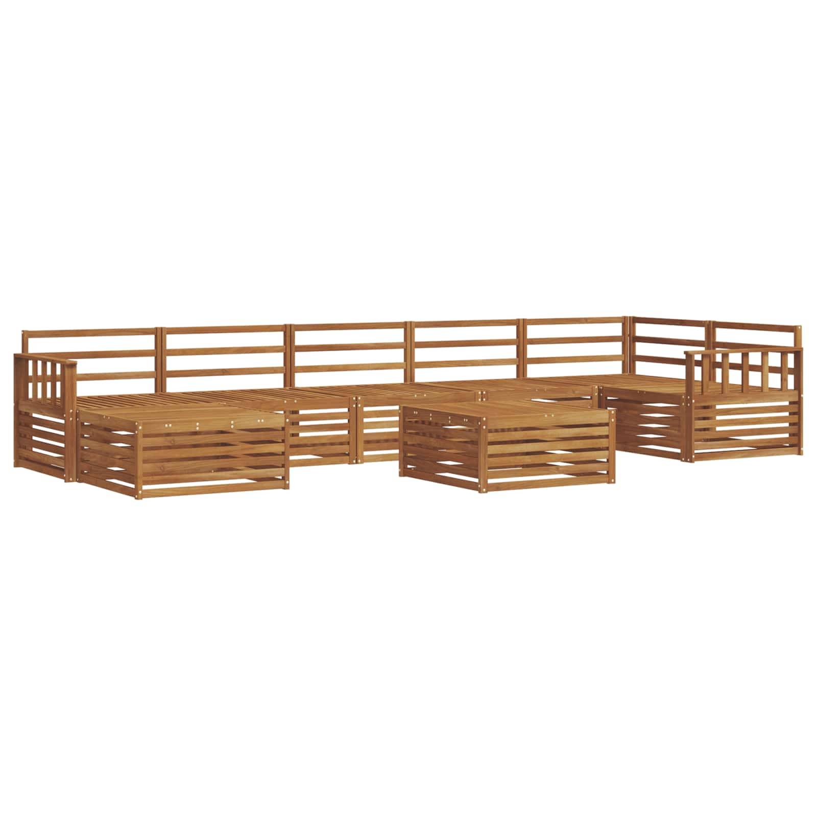 vidaXL Outdoor-Sofagarnitur 8 pcs Natur Massivholz Akazie