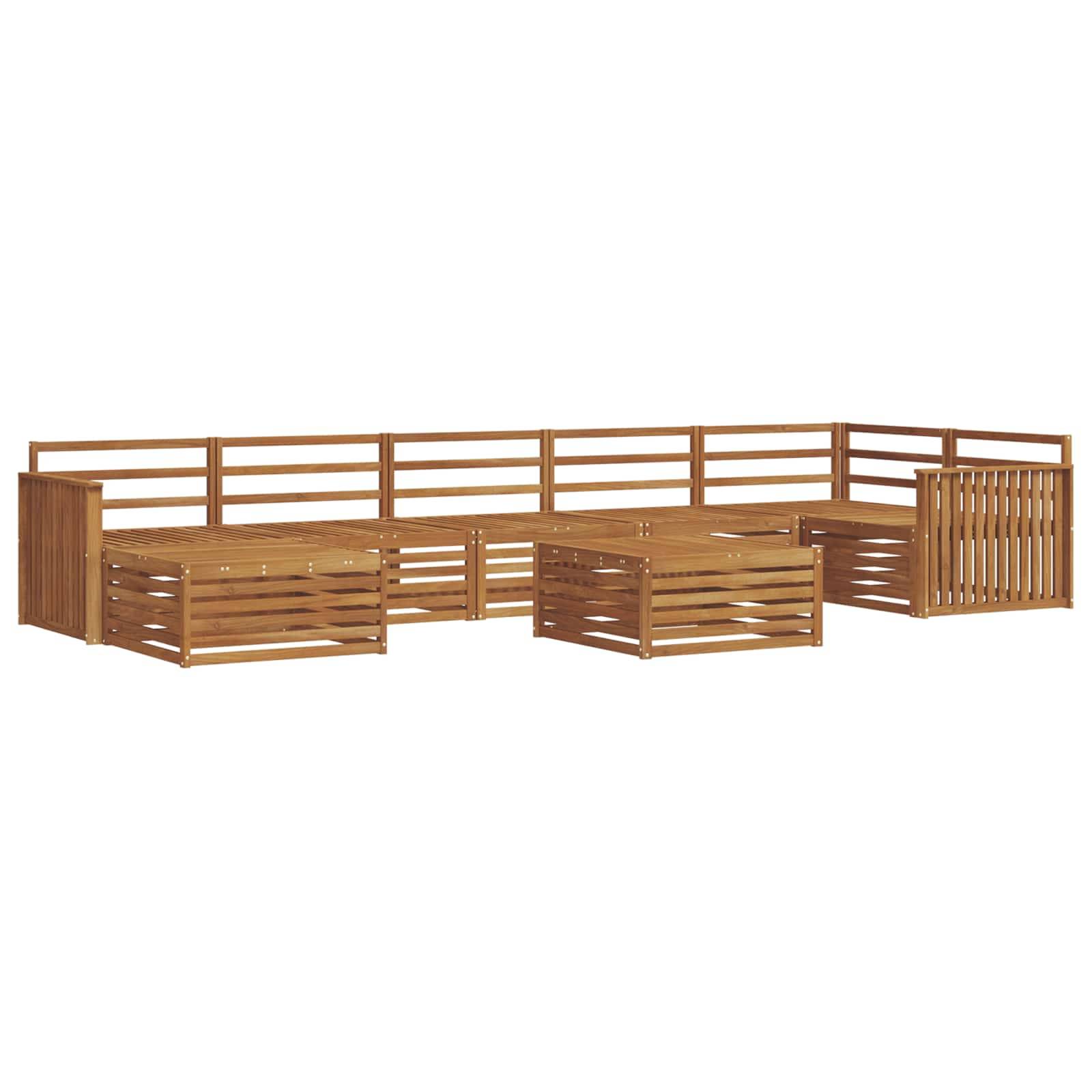 vidaXL Outdoor-Sofagarnitur 8 pcs Natur Massivholz Akazie