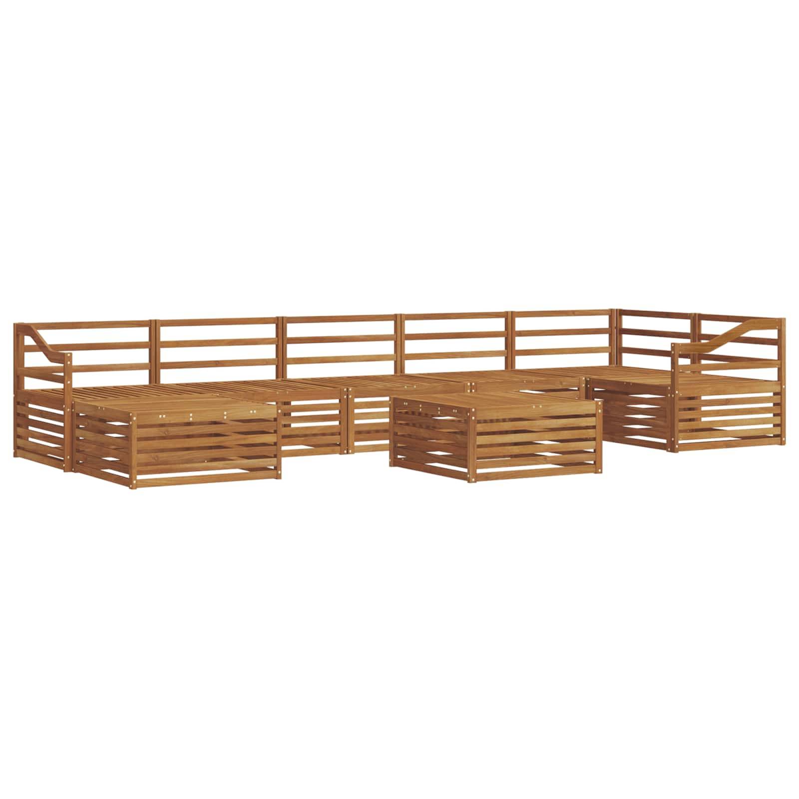 vidaXL Outdoor-Sofagarnitur 8 pcs Natur Massivholz Akazie