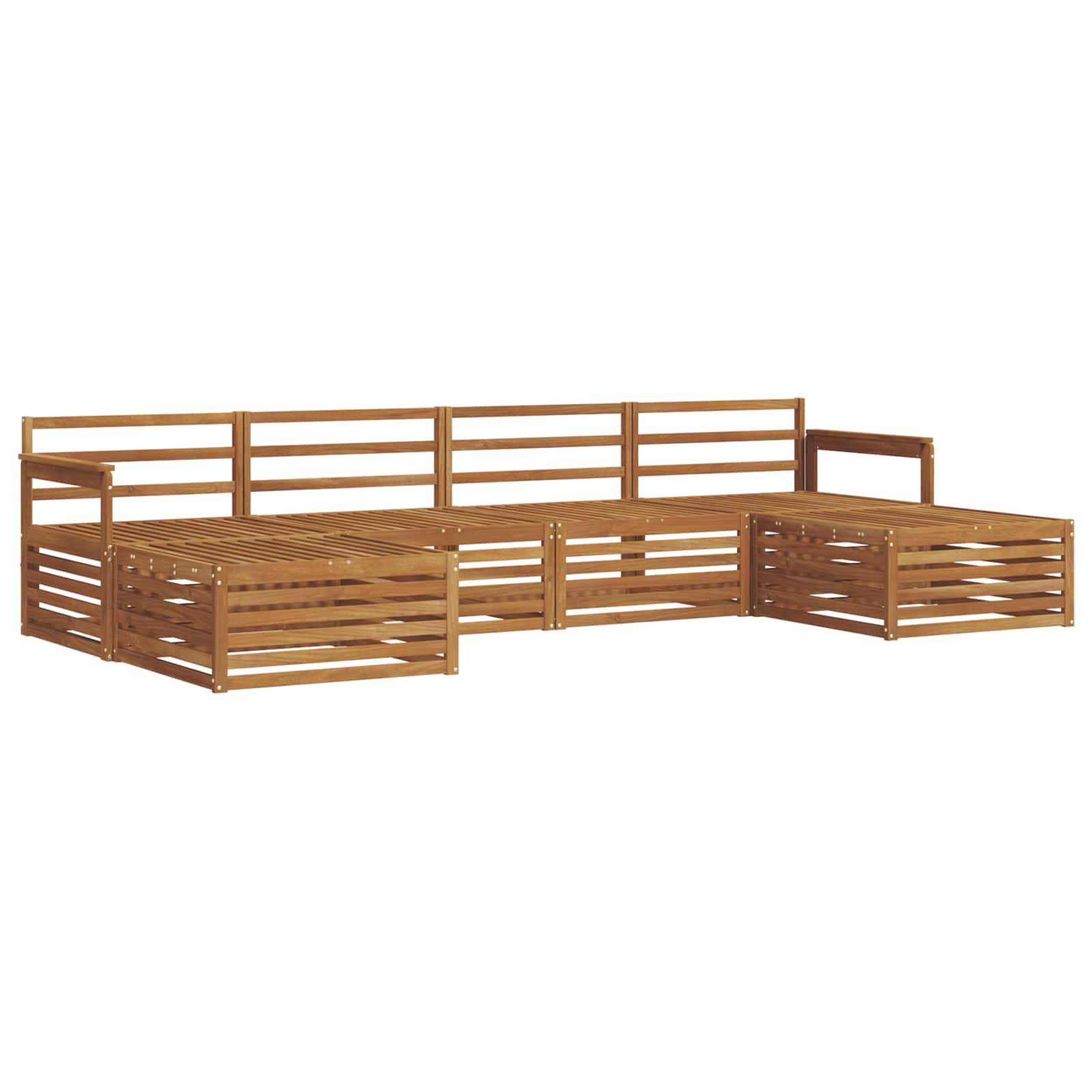 vidaXL Sofagarnituren 6 pcs Natur Massivholz Akazie
