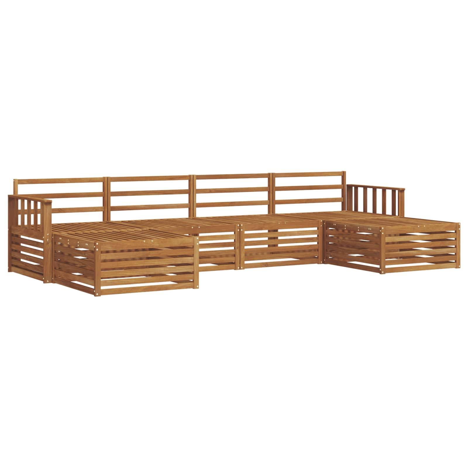 vidaXL Sofagarnituren 6 pcs Natur Massivholz Akazie