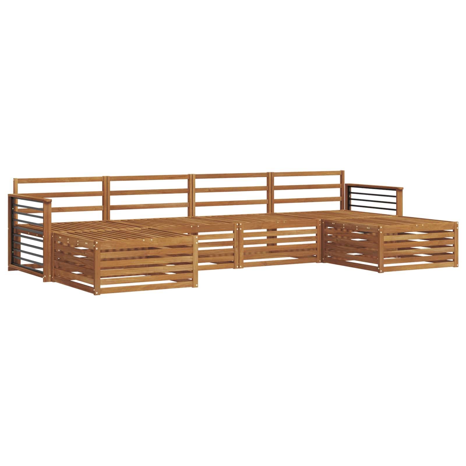 vidaXL Sofagarnituren 6 pcs Natur Massivholz Akazie