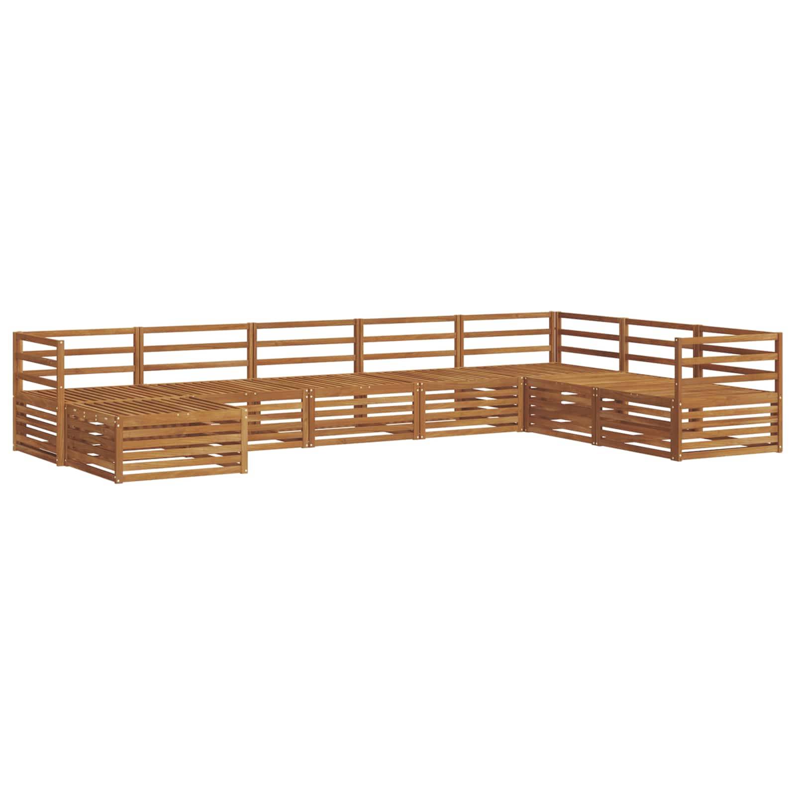 vidaXL Sofagarnituren 8 pcs Natur Massivholz Akazie