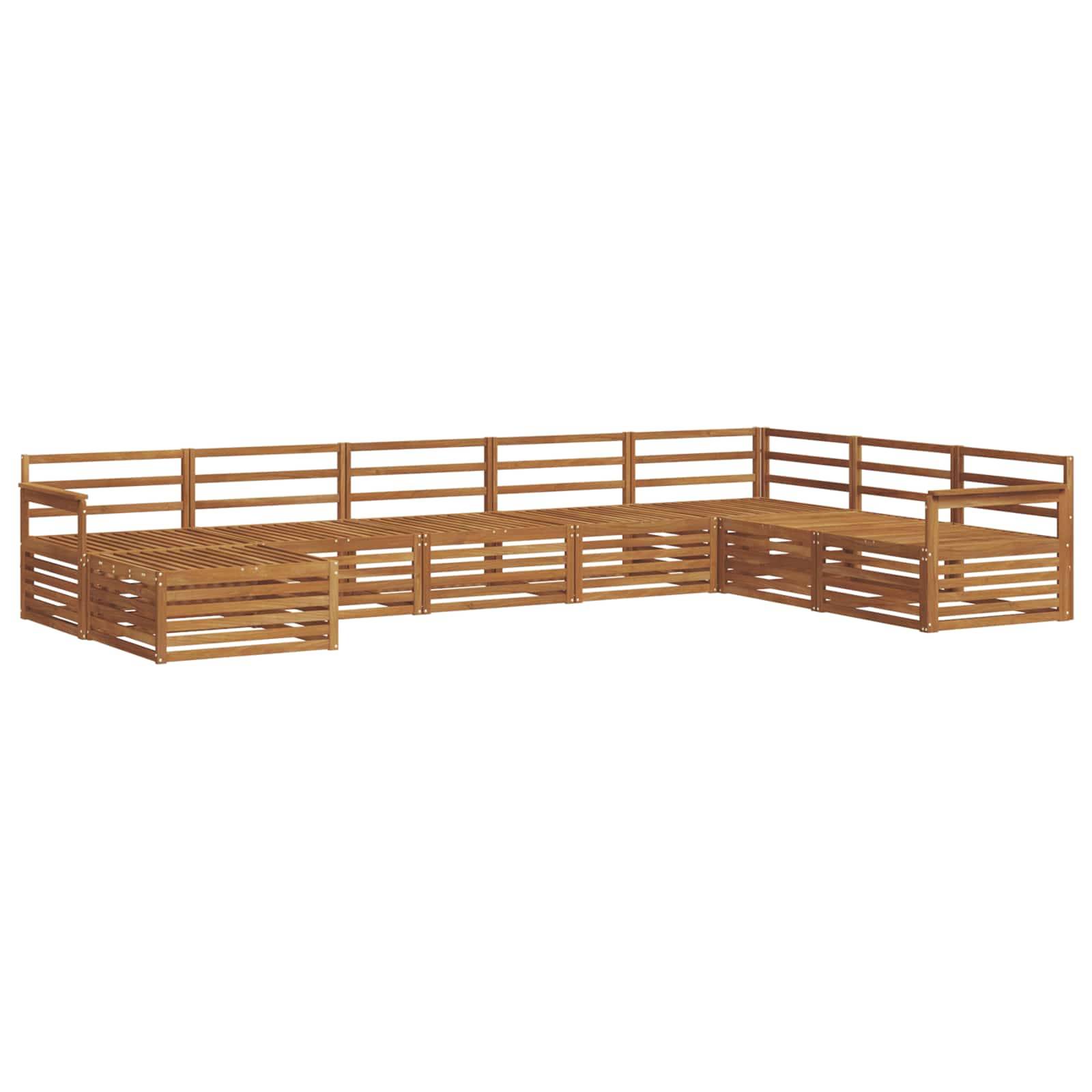 vidaXL Sofagarnituren 8 pcs Natur Massivholz Akazie