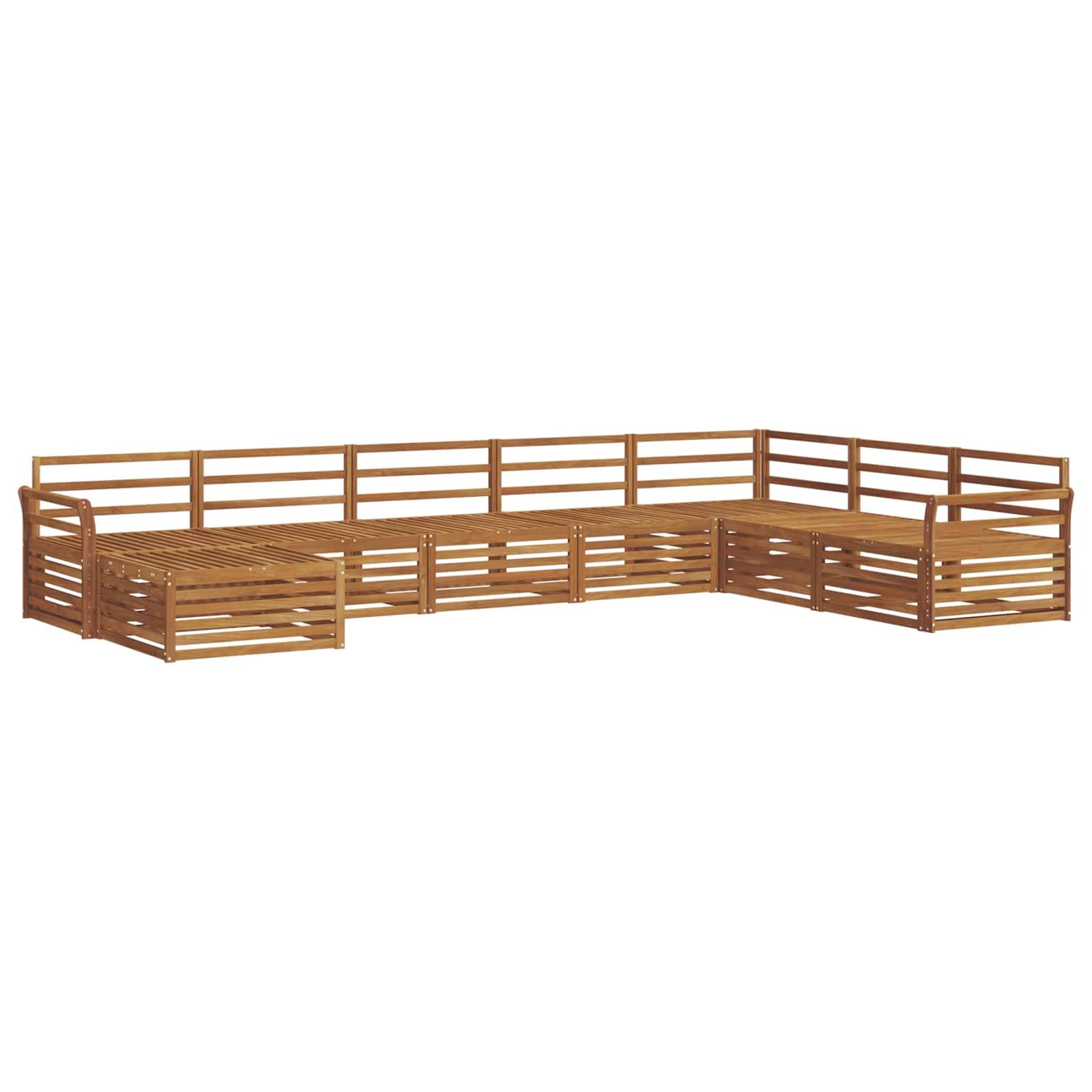 vidaXL Sofagarnituren 8 pcs Natur Massivholz Akazie