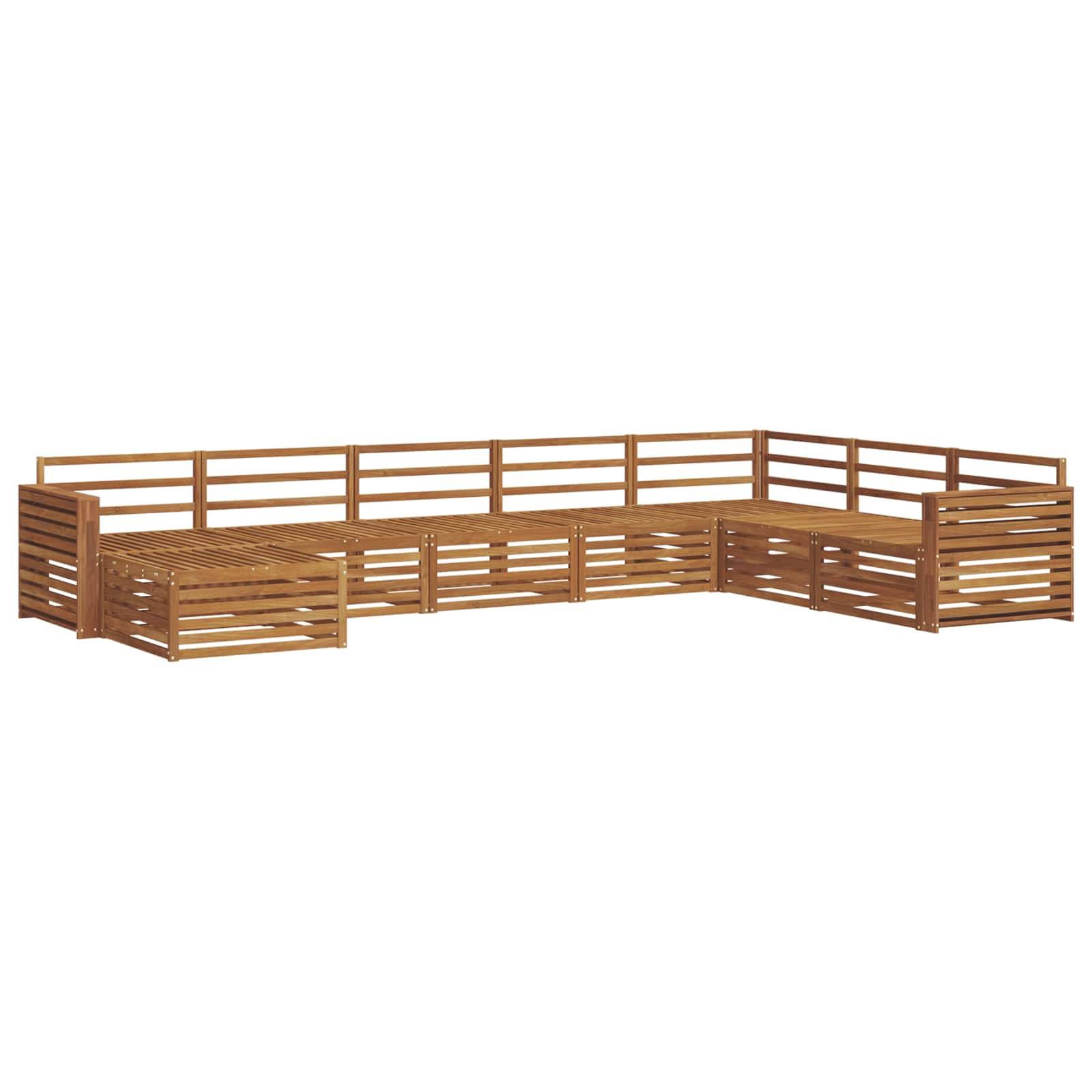vidaXL Sofagarnituren 8 pcs Natur Massivholz Akazie