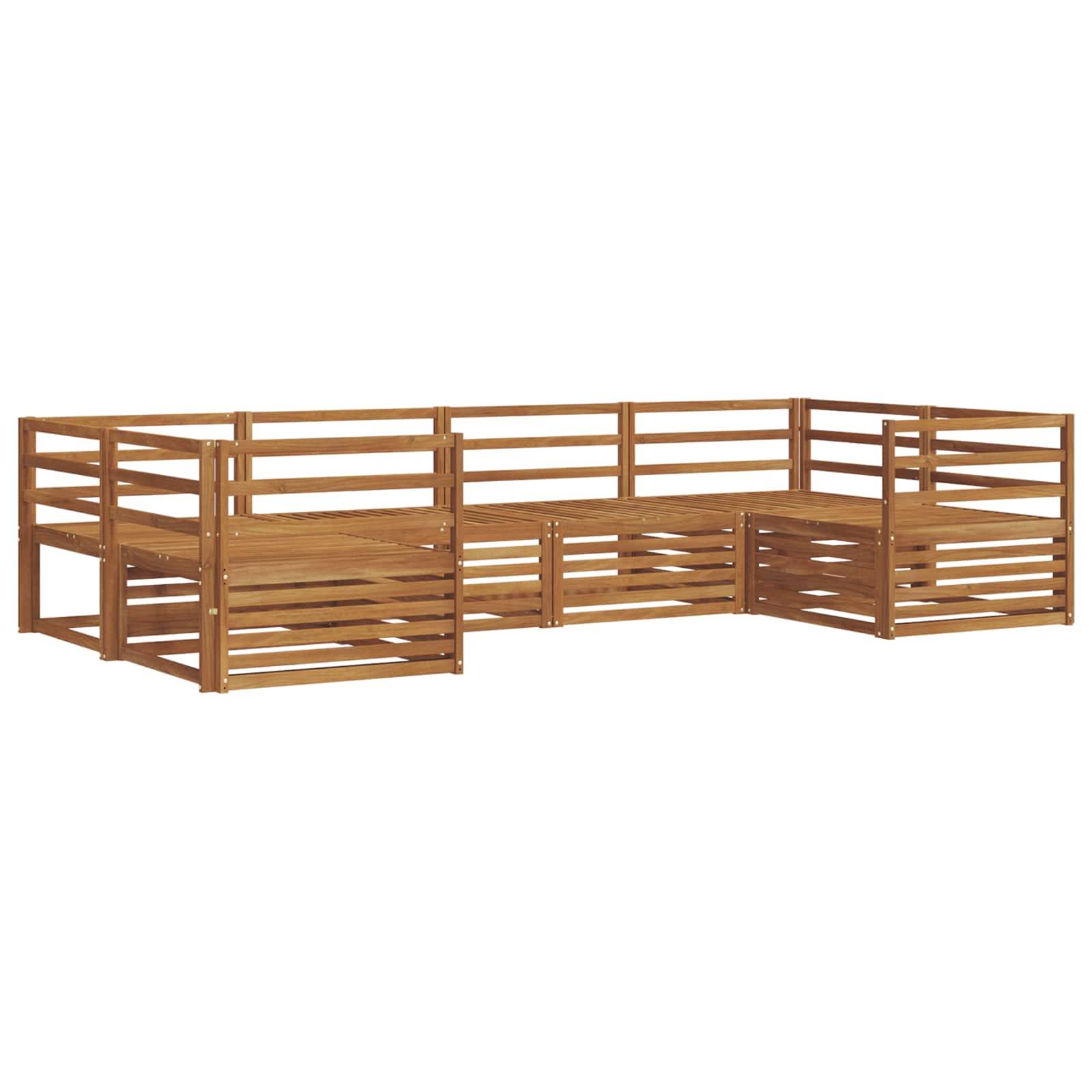 vidaXL Sofagarnituren 6 pcs Natur Massivholz Akazie