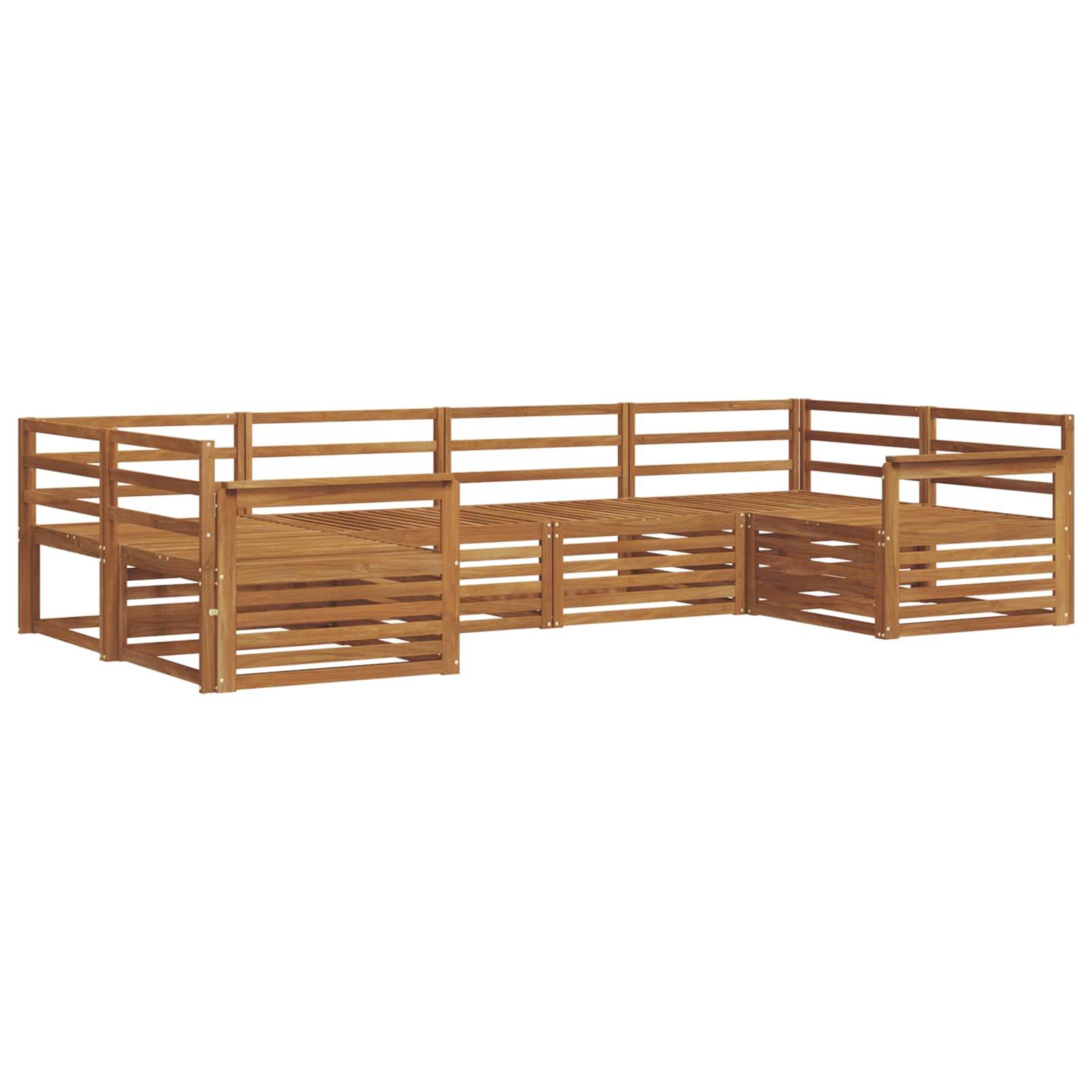 vidaXL Sofagarnituren 6 pcs Natur Massivholz Akazie
