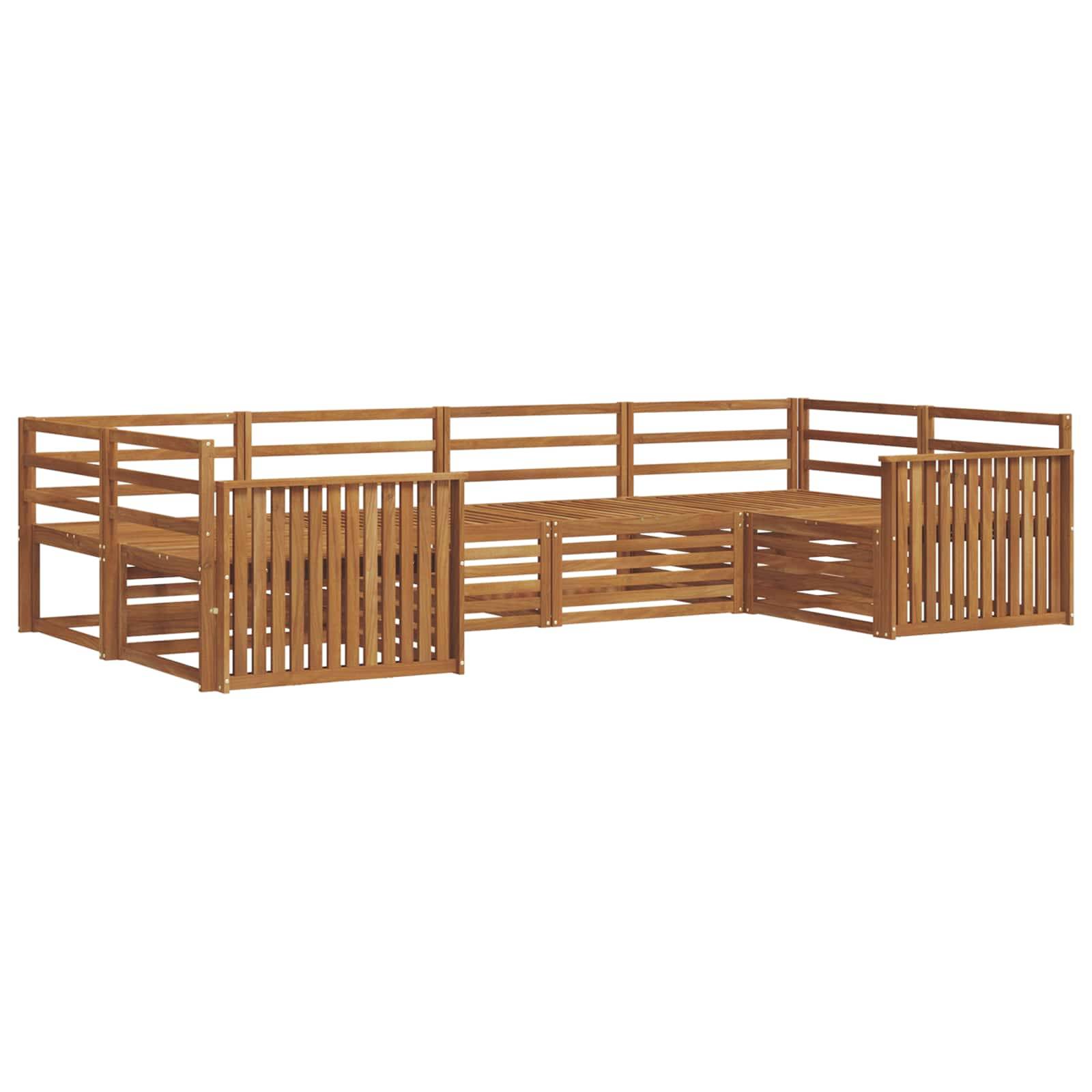 vidaXL Sofagarnituren 6 pcs Natur Massivholz Akazie