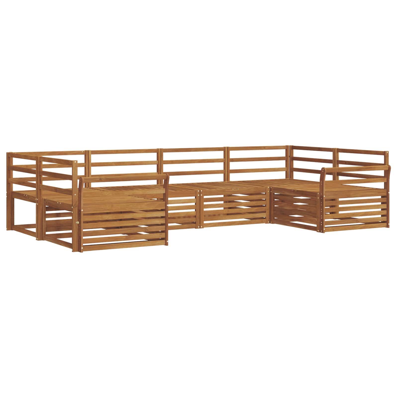 vidaXL Sofagarnituren 6 pcs Natur Massivholz Akazie