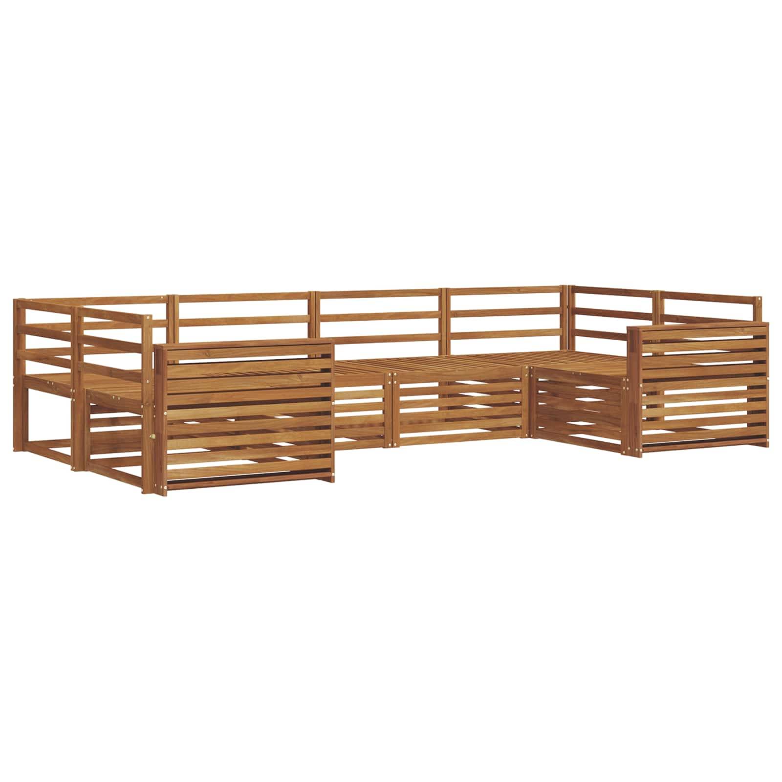 vidaXL Sofagarnituren 6 pcs Natur Massivholz Akazie