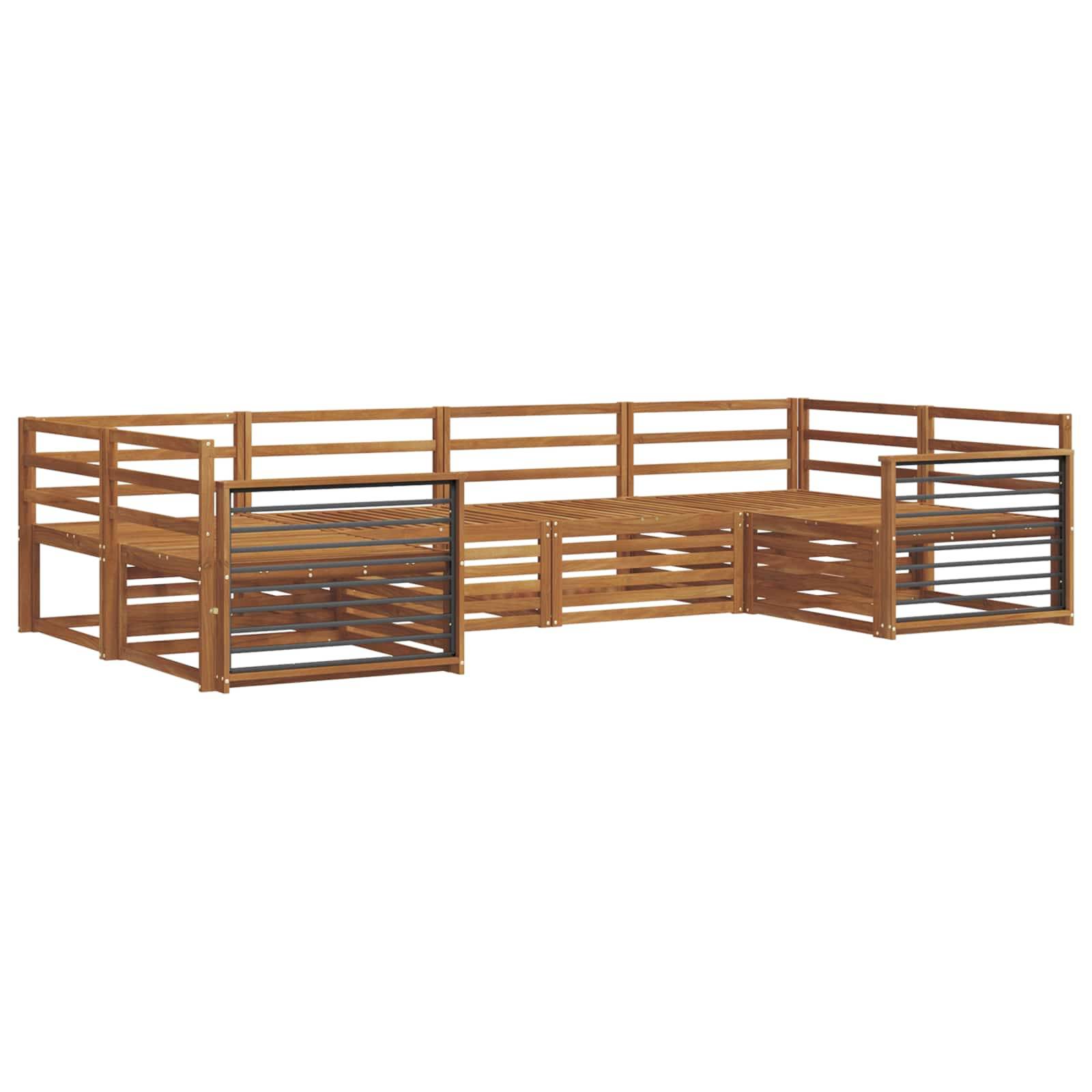 vidaXL Sofagarnituren 6 pcs Natur Massivholz Akazie