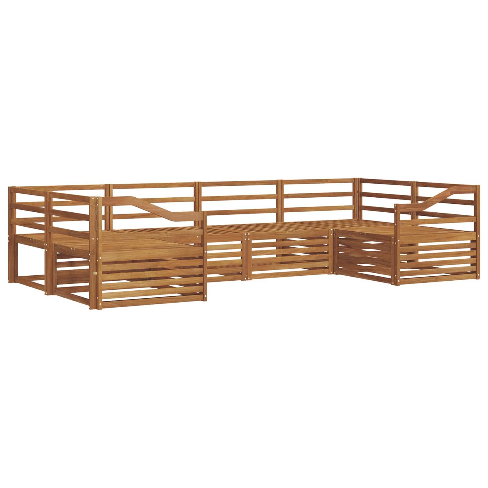vidaXL Sofagarnituren 6 pcs Natur Massivholz Akazie