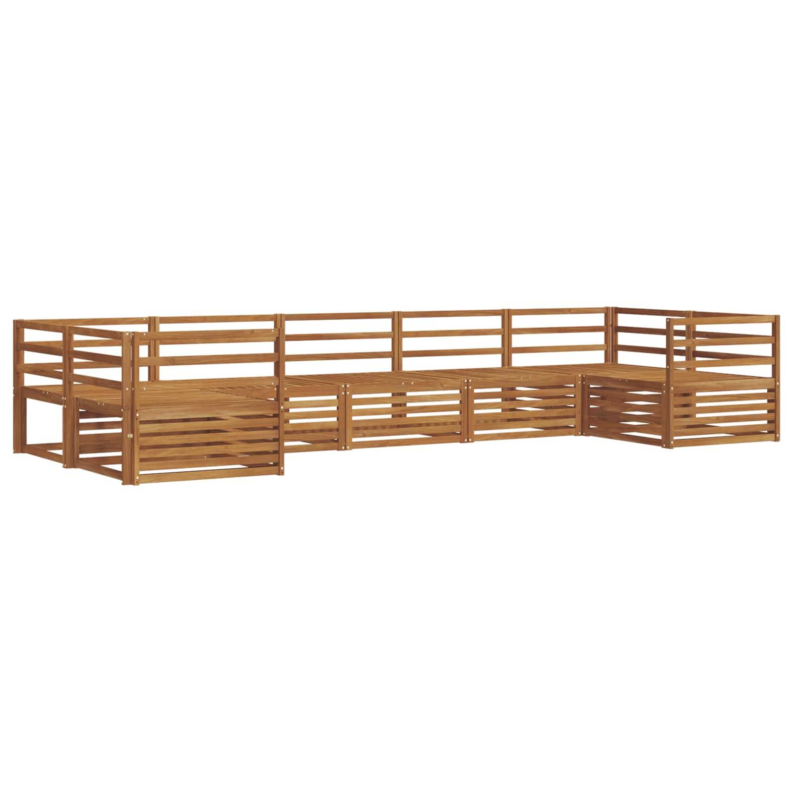 vidaXL Sofagarnituren 7 pcs Natur Massivholz Akazie
