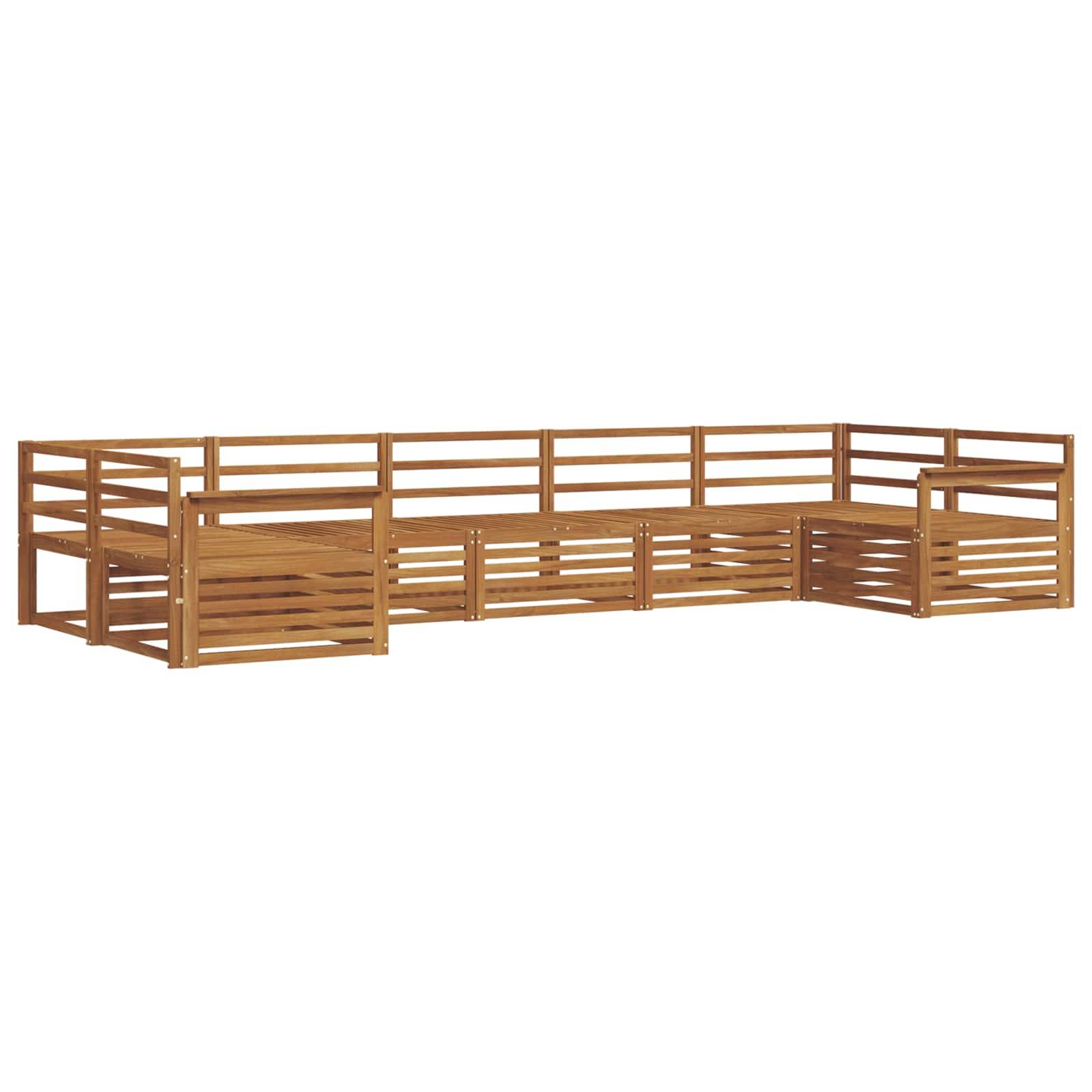 vidaXL Sofagarnituren 7 pcs Natur Massivholz Akazie