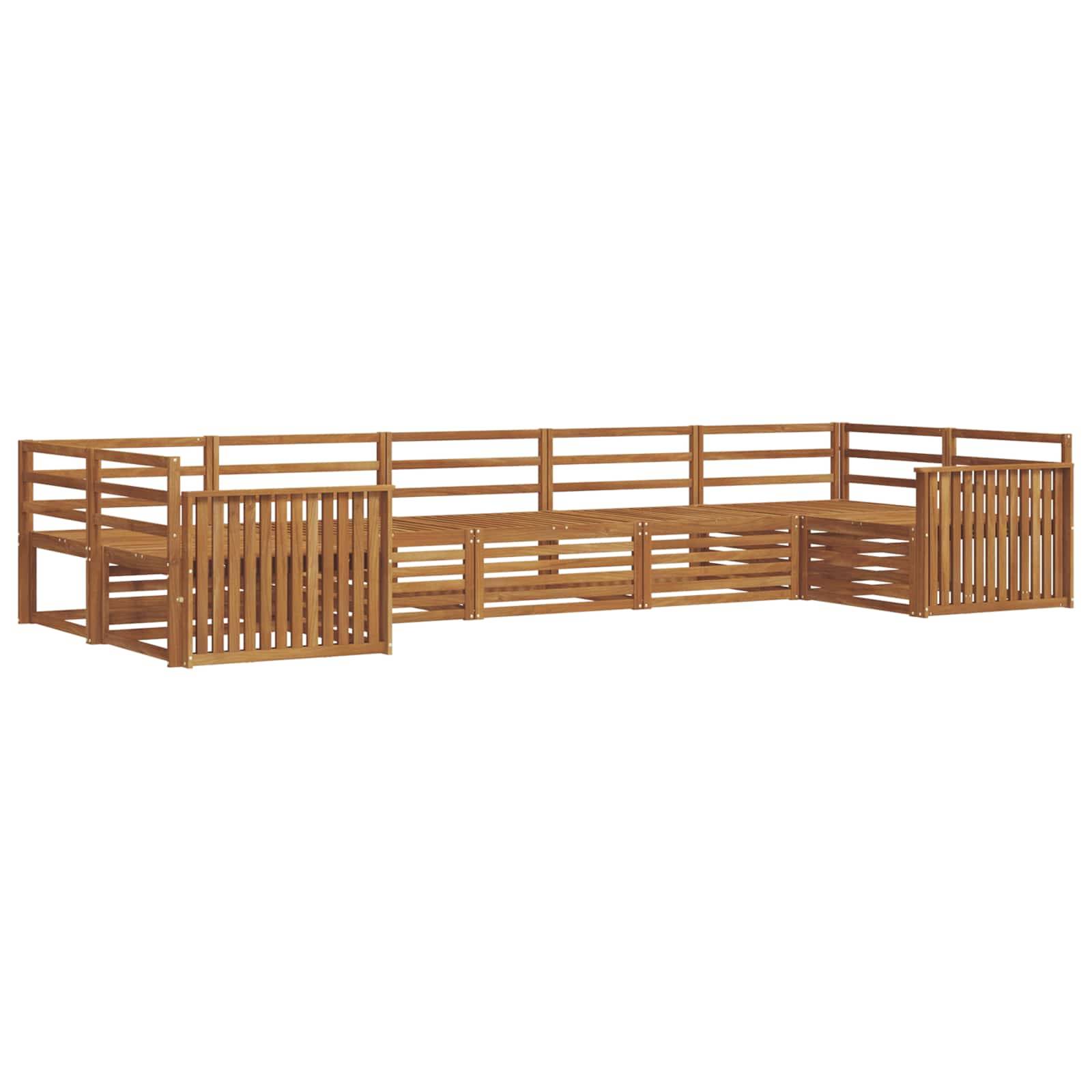 vidaXL Sofagarnituren 7 pcs Natur Massivholz Akazie