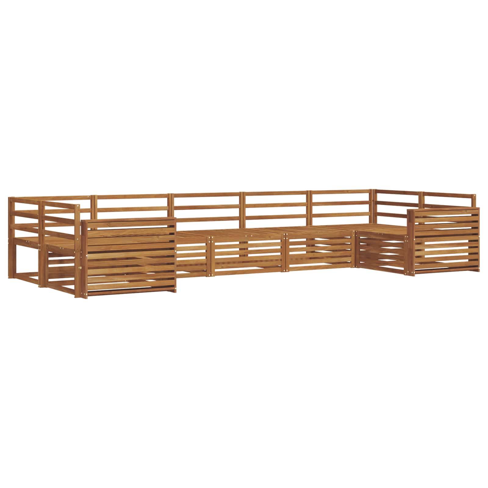 vidaXL Sofagarnituren 7 pcs Natur Massivholz Akazie