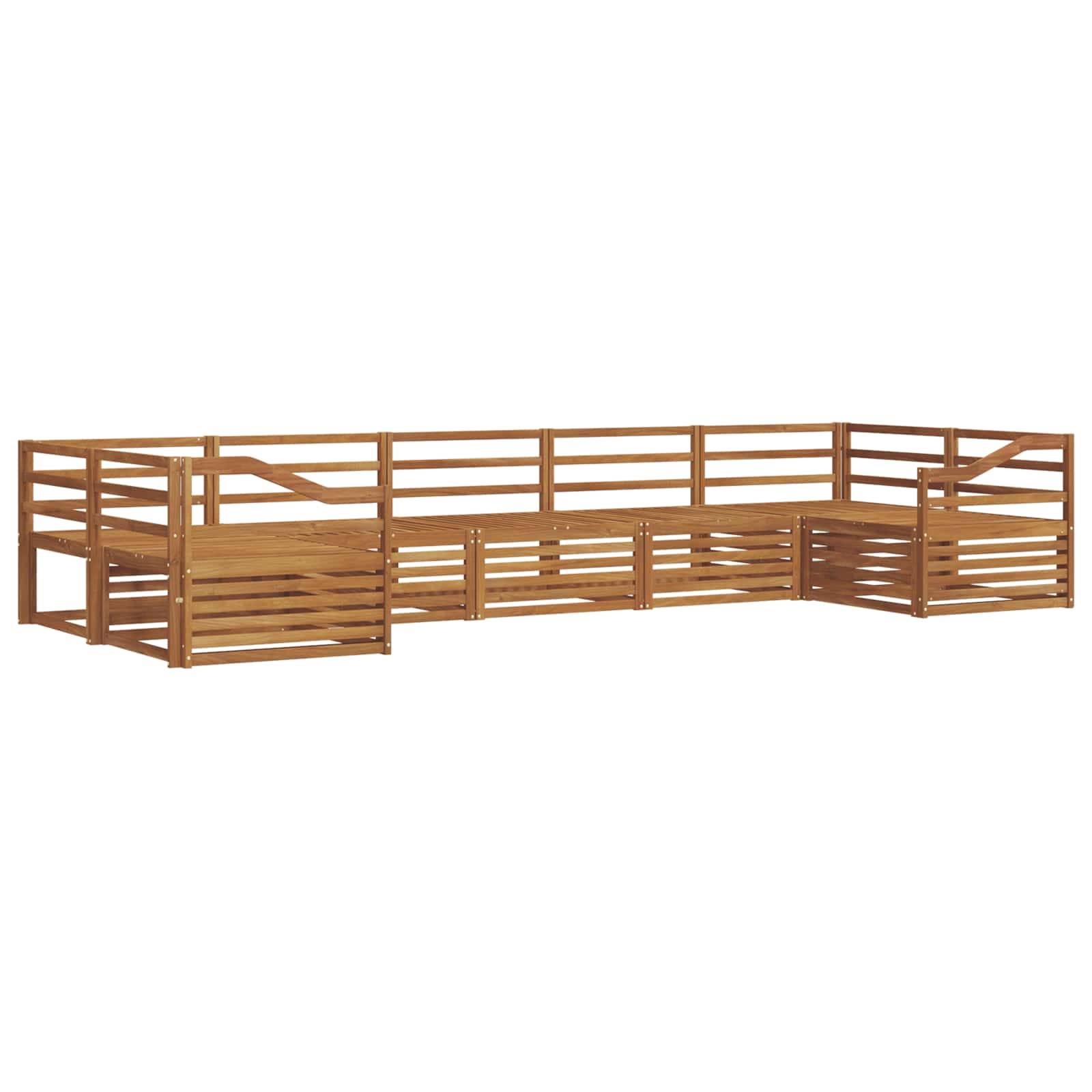vidaXL Sofagarnituren 7 pcs Natur Massivholz Akazie