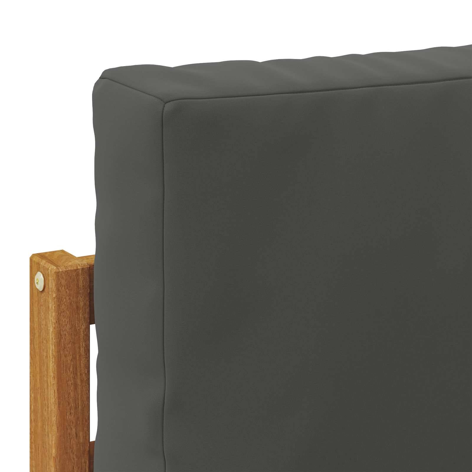 vidaXL Outdoor-Sofagarnitur mit Kissen 3 pcs Natur und Anthrazit