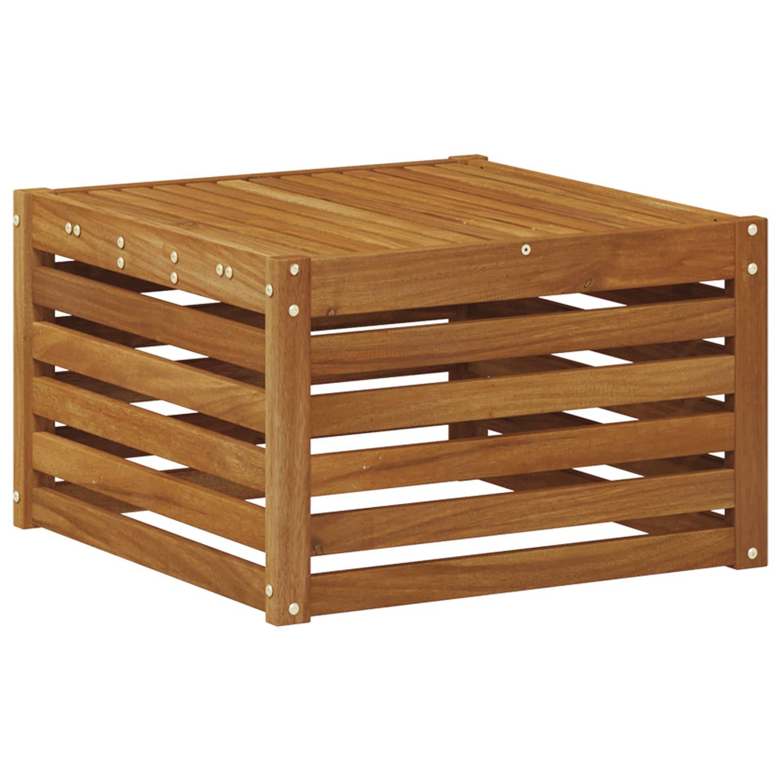 vidaXL Outdoor-Sofagarnitur 8 pcs Natur und Beige Massivholz Akazie