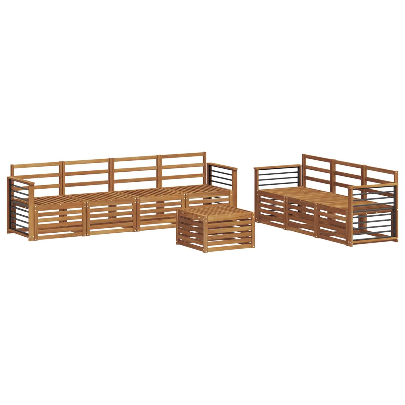 vidaXL Sofagarnituren 8 pcs Natur Massivholz Akazie