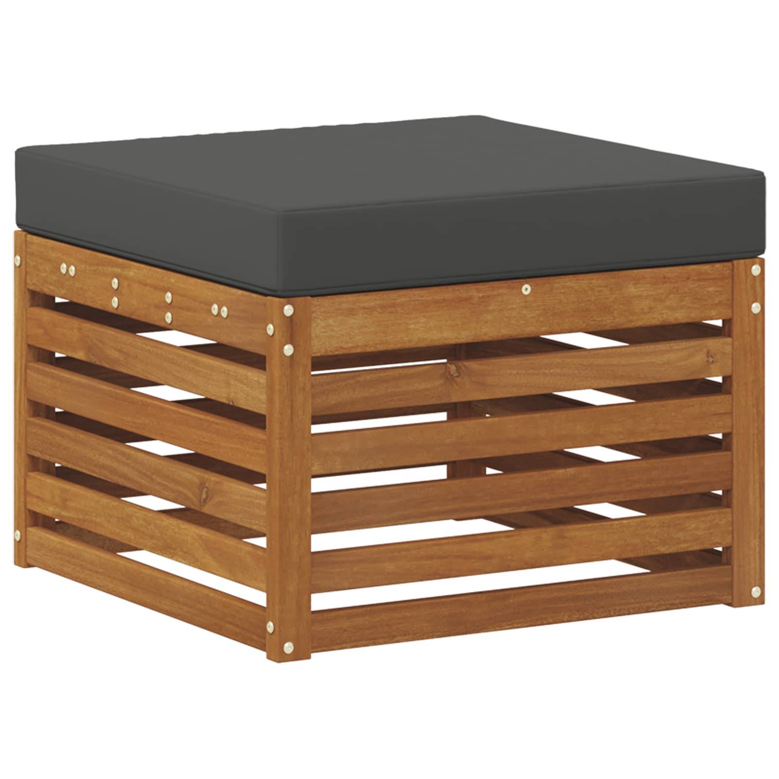 vidaXL Ecksofa Set 8 pcs Natur und Anthrazit Massivholz Akazie