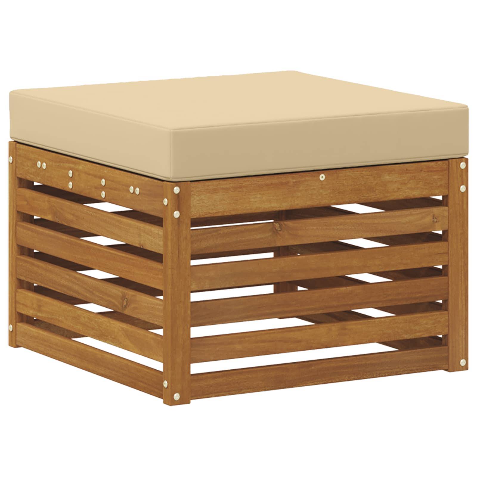 vidaXL Outdoor-Sofagarnitur mit Kissen 5 pcs Natur und Beige