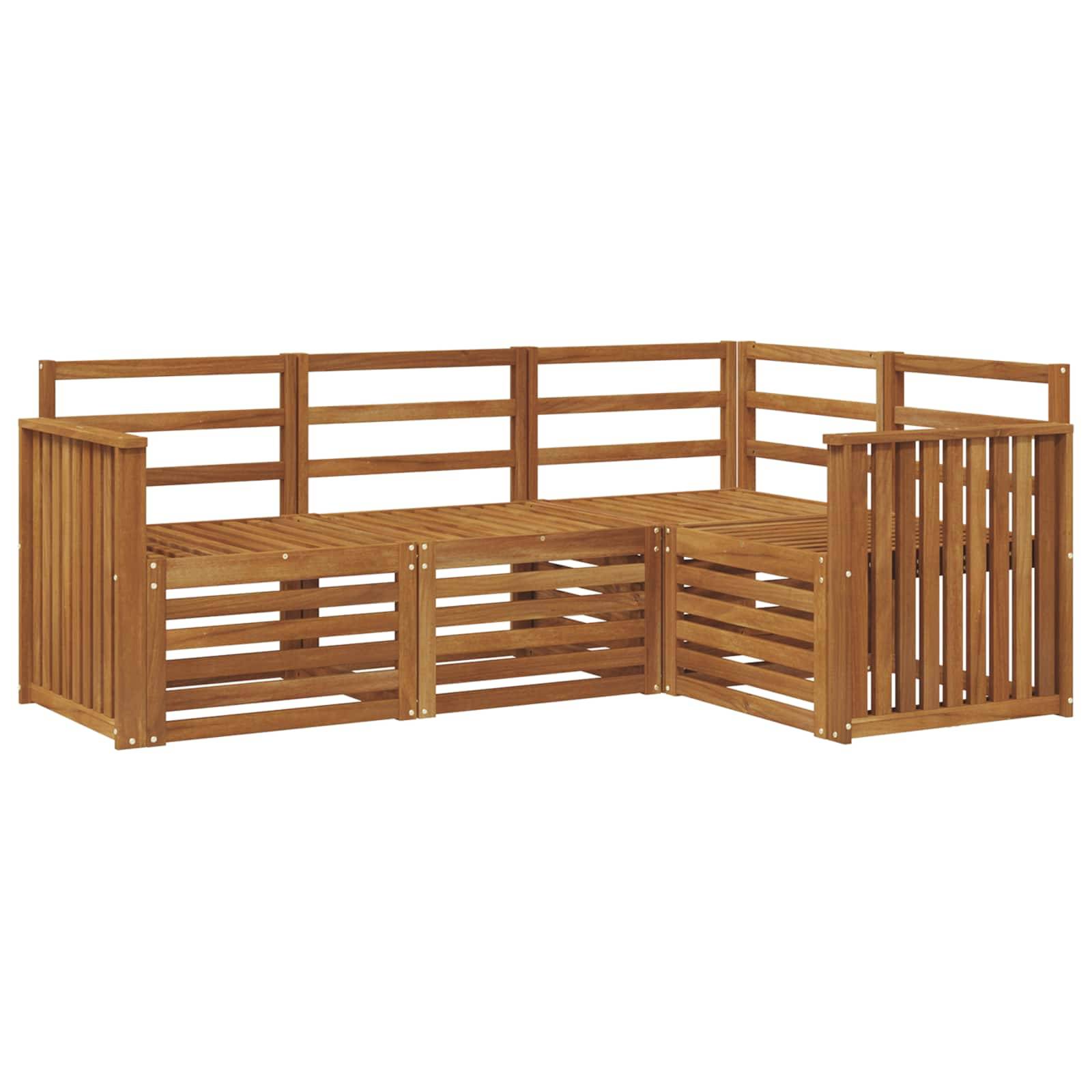 vidaXL Sofagarnituren 4 pcs Natur Massivholz Akazie