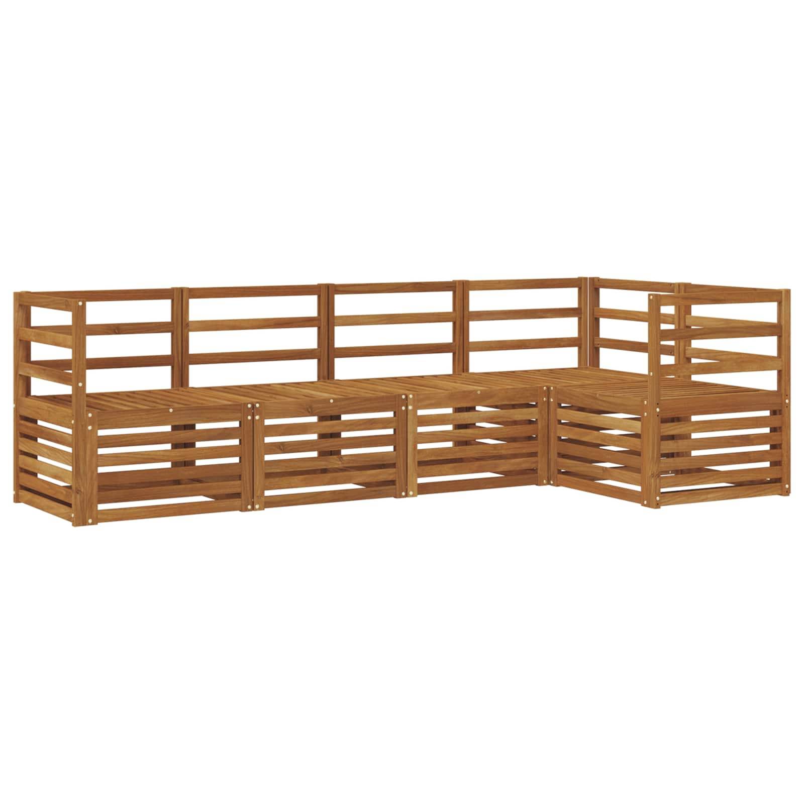 vidaXL Sofagarnituren 5 pcs Natur Massivholz Akazie