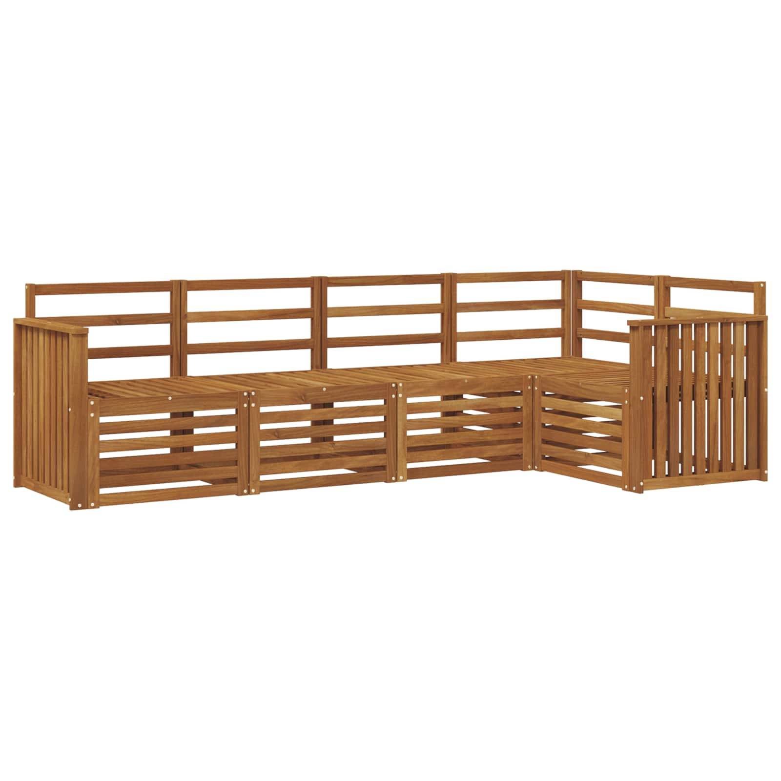 vidaXL Sofagarnituren 5 pcs Natur Massivholz Akazie