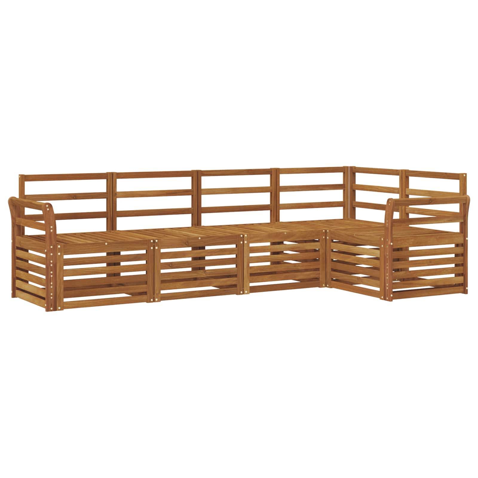 vidaXL Sofagarnituren 5 pcs Natur Massivholz Akazie