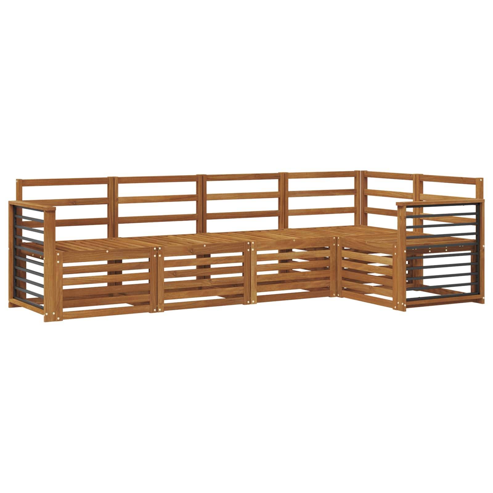 vidaXL Sofagarnituren 5 pcs Natur Massivholz Akazie