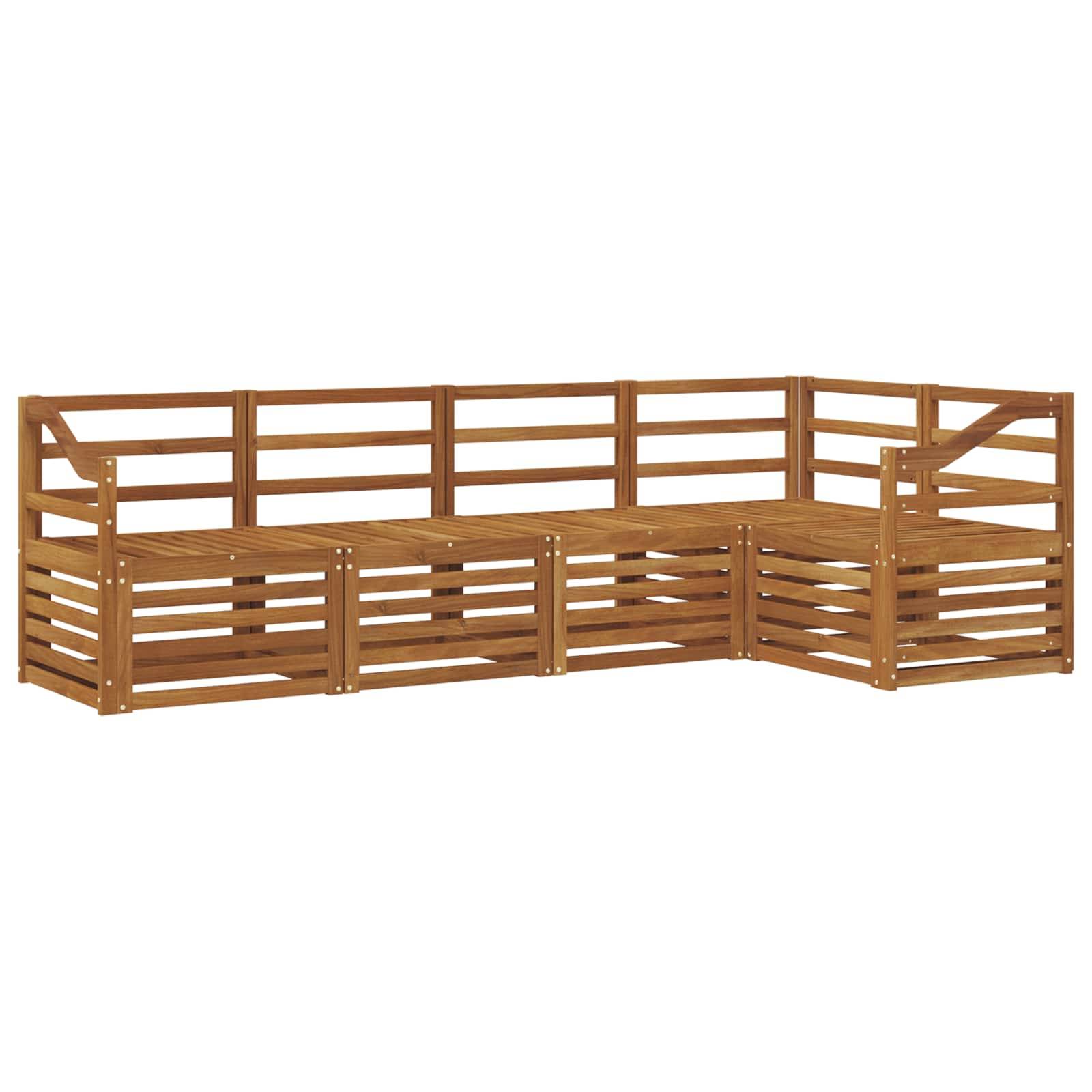 vidaXL Sofagarnituren 5 pcs Natur Massivholz Akazie