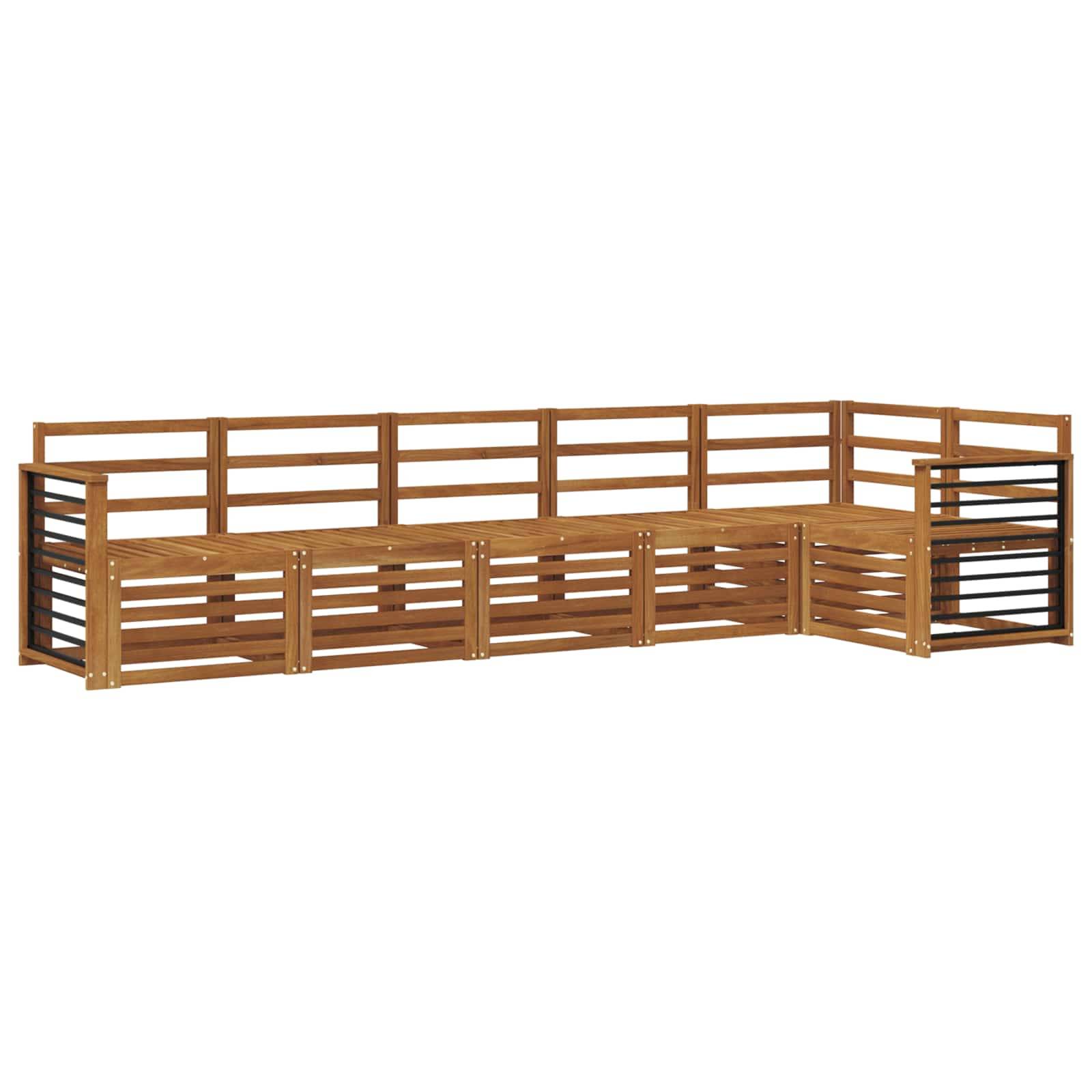 vidaXL Sofagarnituren 6 pcs Natur Massivholz Akazie